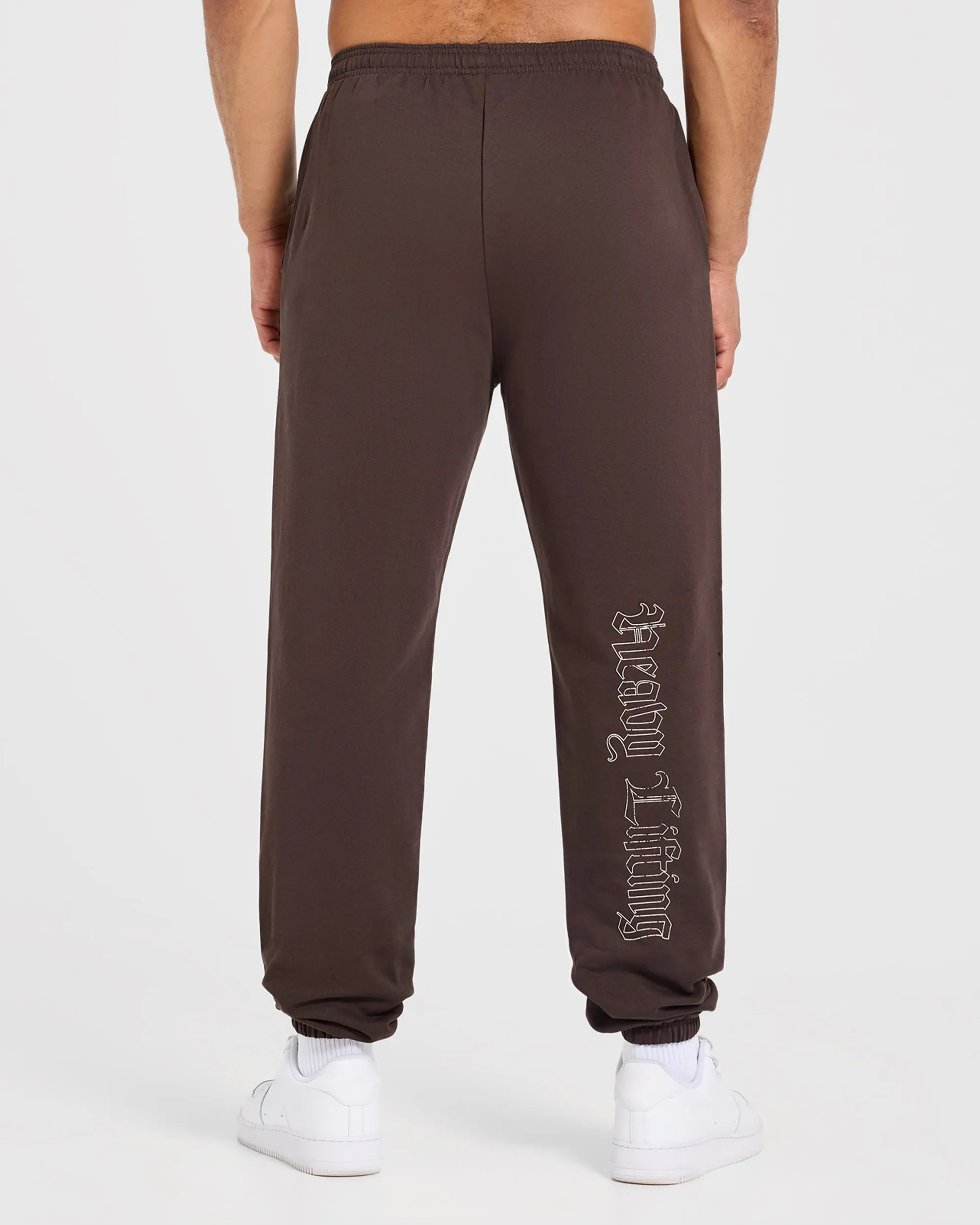 Heavy Lifting Gothic Oversized Joggers - Brown/Cream sold by AYBL product image thumbnail 2