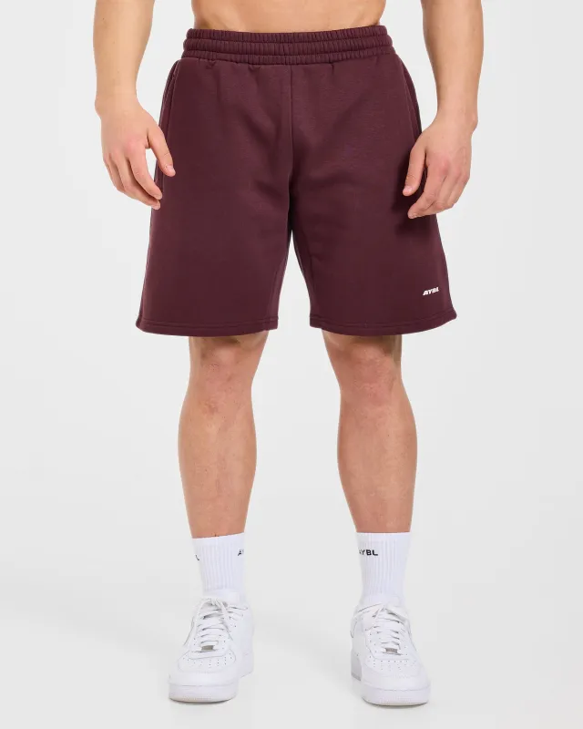 Restore Oversized Shorts - Dusty Plum made by AYBL