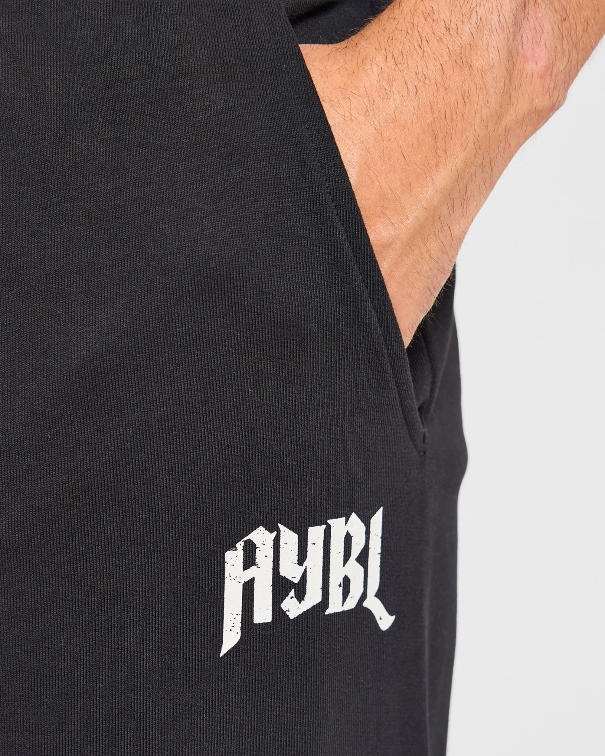 Heavy Lifting Gothic Oversized Straight Leg Joggers - Black/White sold by AYBL product image thumbnail 5