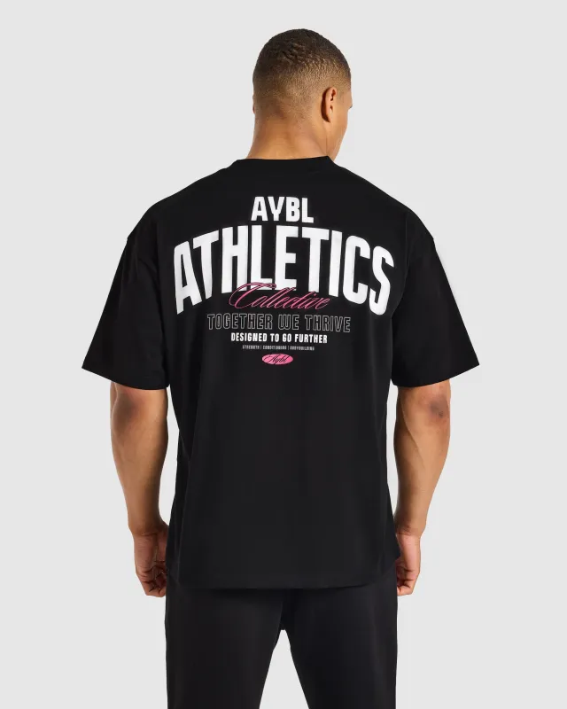 Script Collective Oversized T Shirt - Black made by AYBL