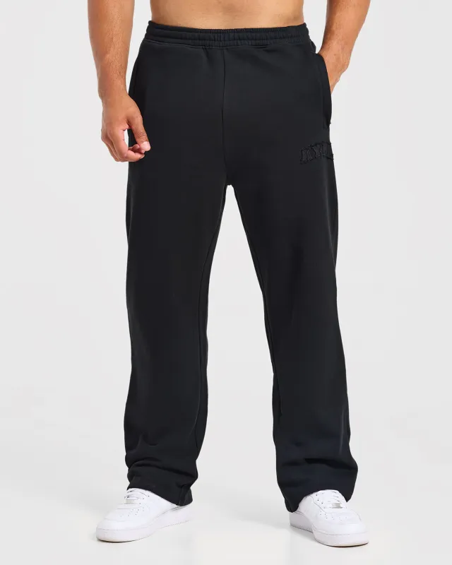 Effortless Oversized Straight Leg Joggers - Black made by AYBL