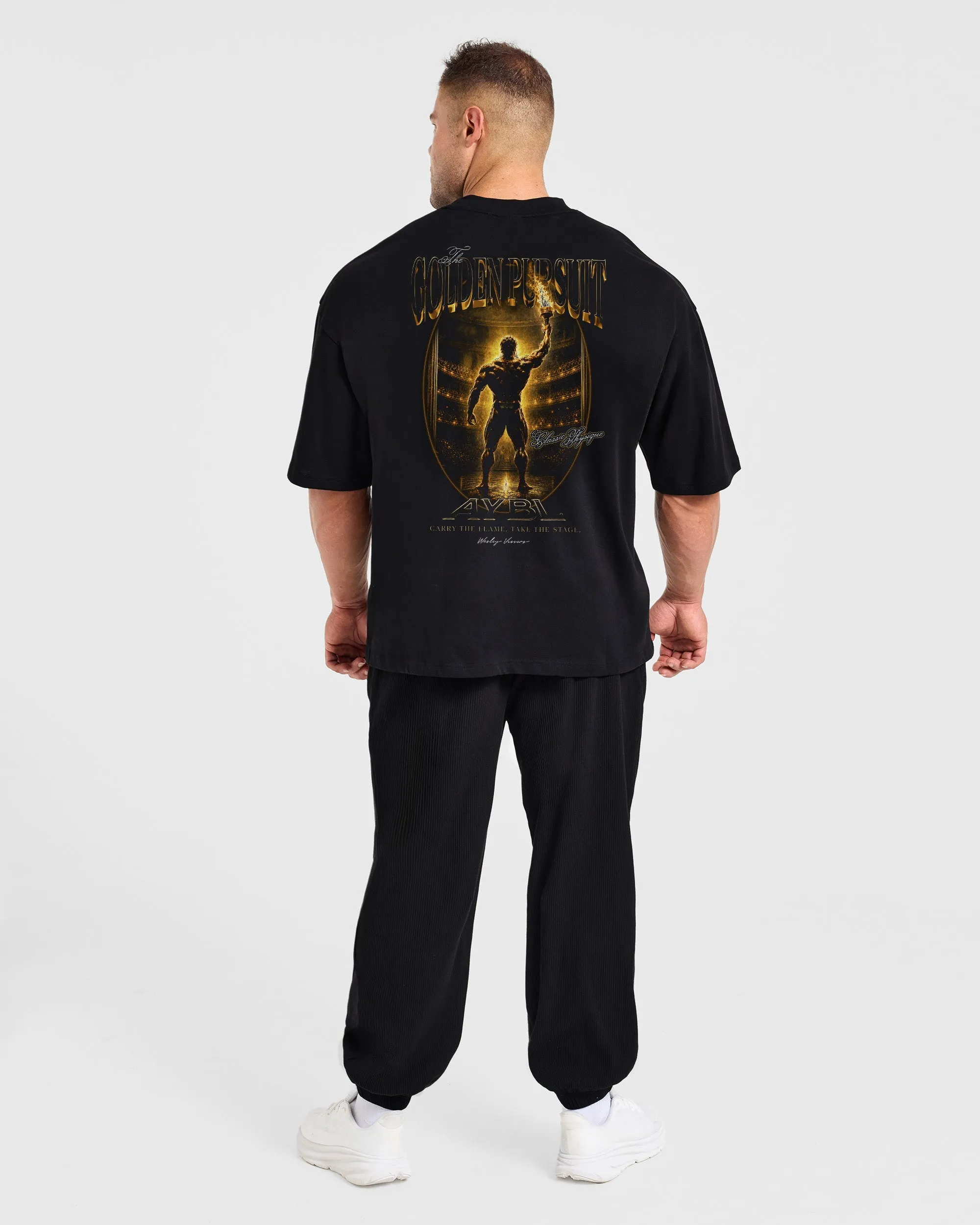 Wesley Vissers x Golden Pursuit Oversized T Shirt - Black sold by AYBL product image thumbnail 4