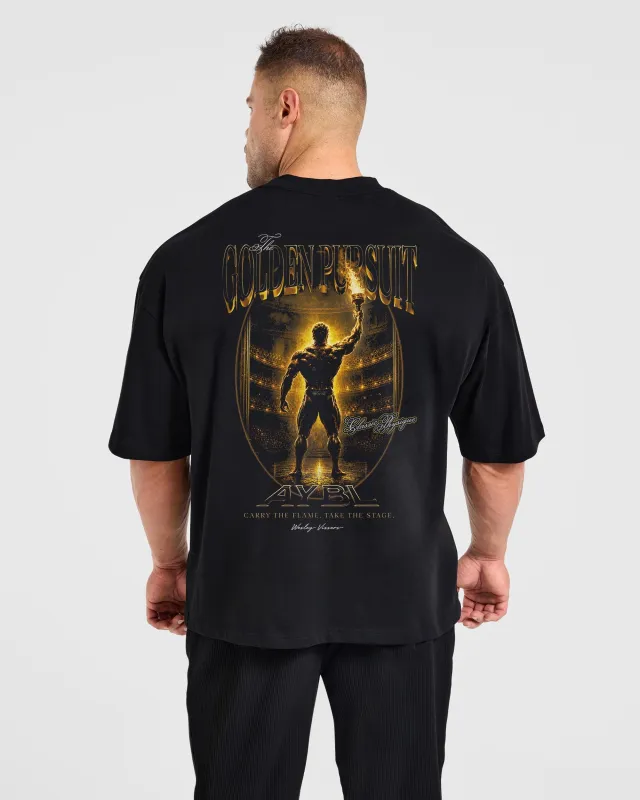 Wesley Vissers x Golden Pursuit Oversized T Shirt - Black made by AYBL
