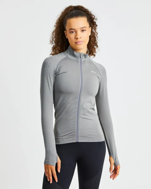 Ignite Seamless Zip Jacket - Storm Grey sold by AYBL