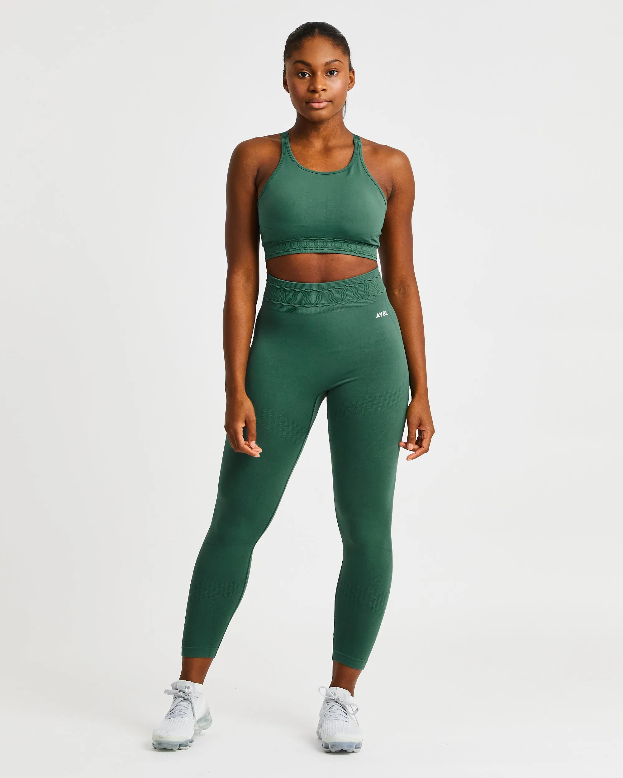 Elevate Seamless Sports Bra - Green sold by AYBL product image thumbnail 3