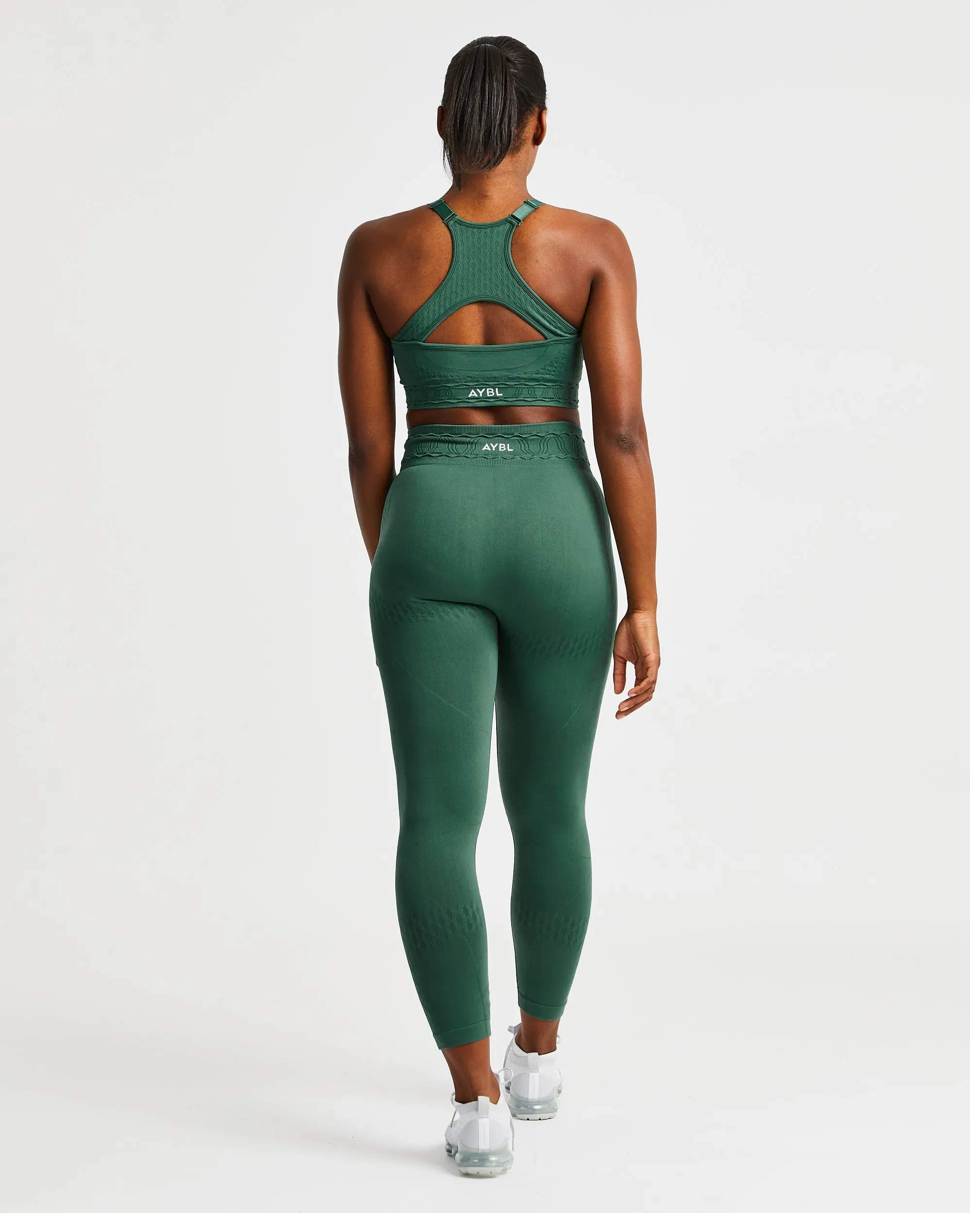Elevate Seamless Sports Bra - Green sold by AYBL product image thumbnail 4