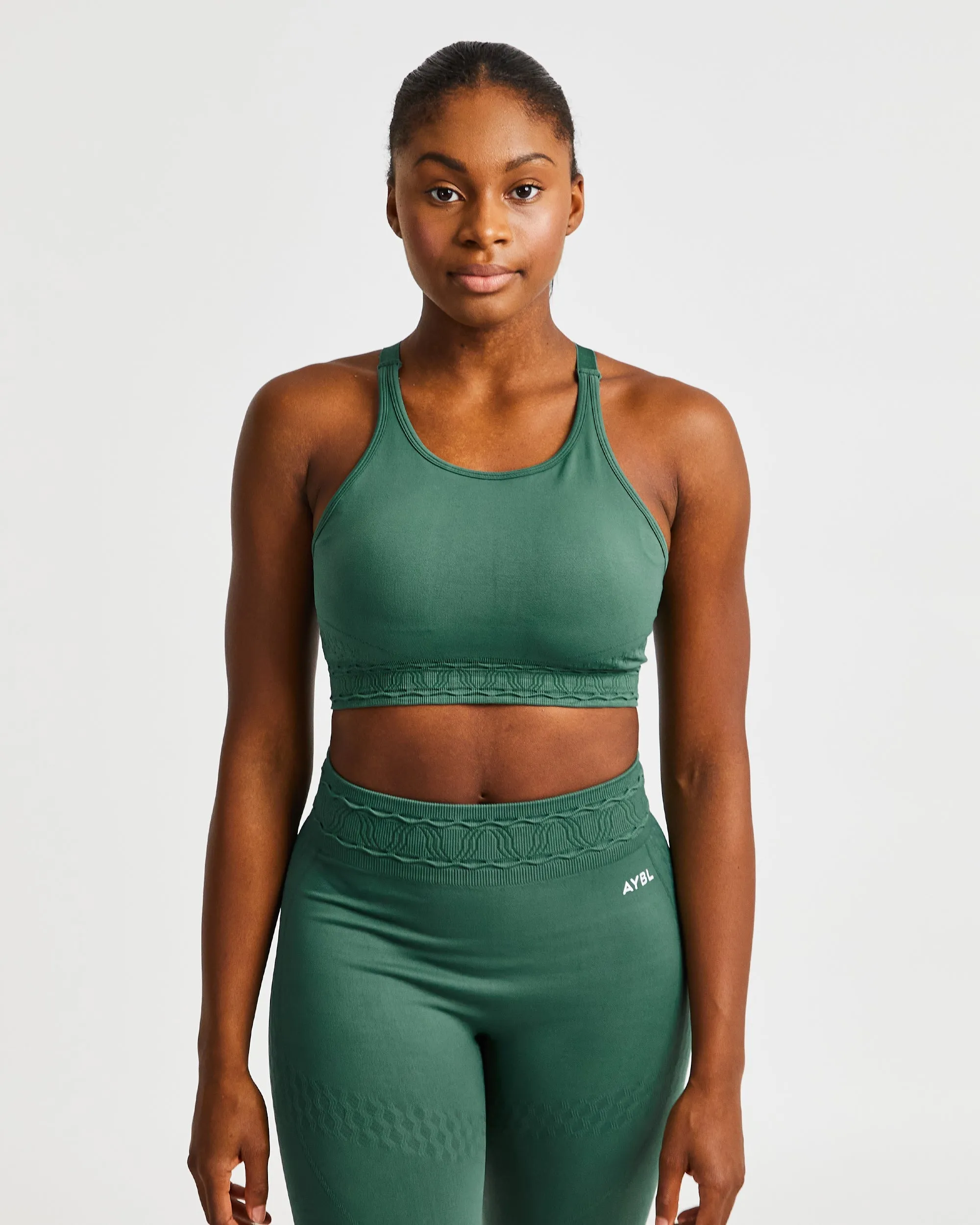 Elevate Seamless Sports Bra - Green sold by AYBL