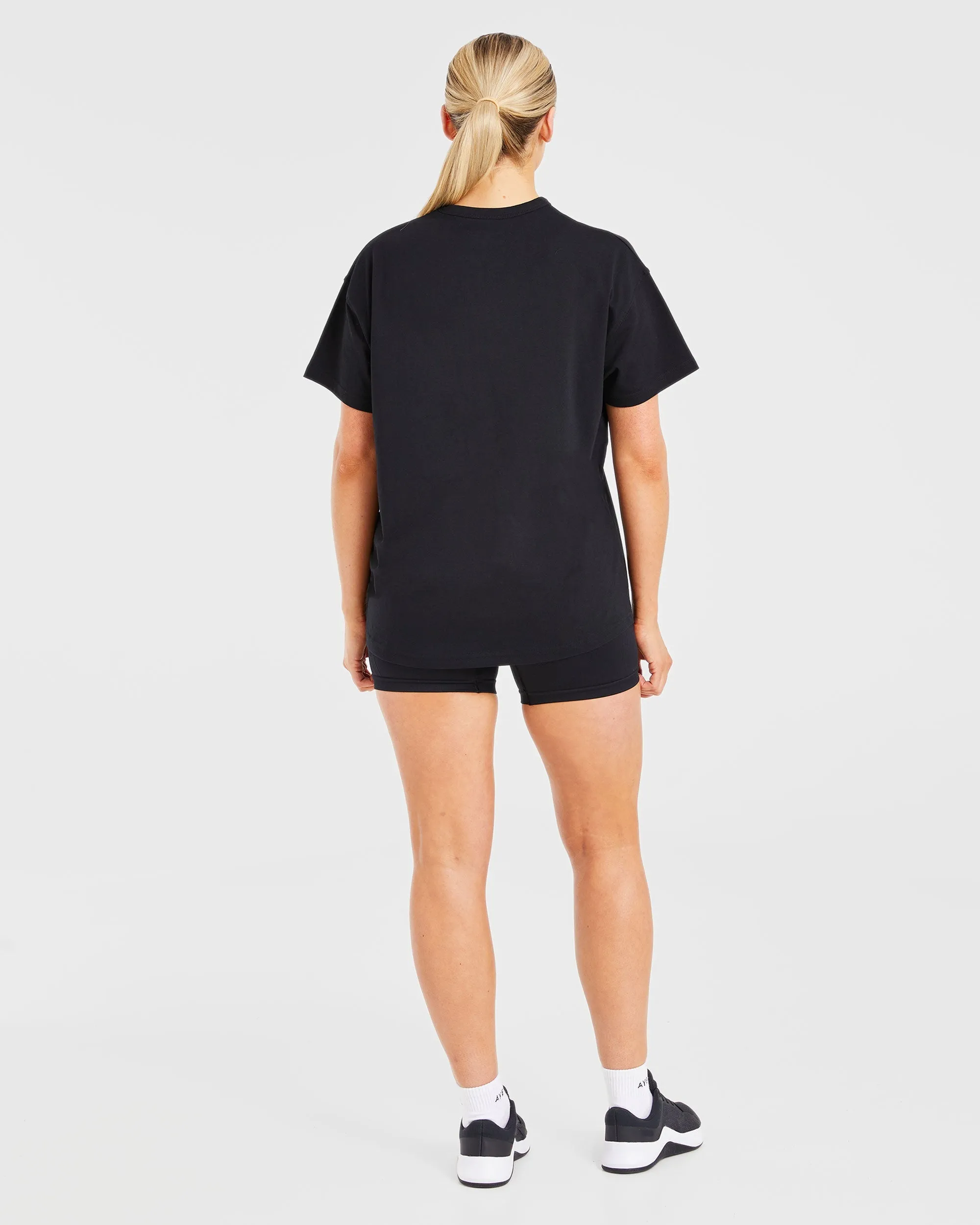 Classic Varsity Oversized T Shirt - Black sold by AYBL product image thumbnail 4