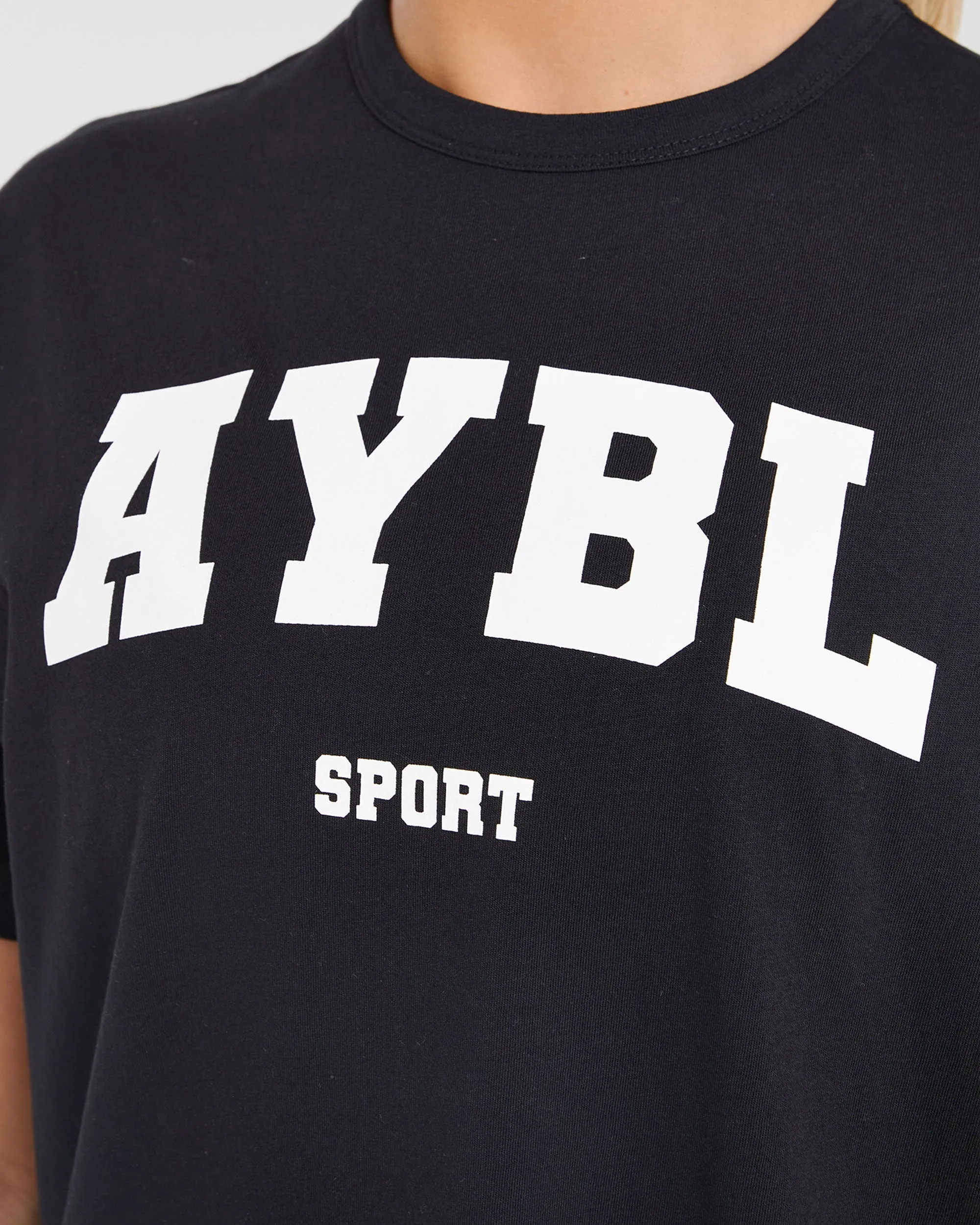 Classic Varsity Oversized T Shirt - Black sold by AYBL product image thumbnail 5