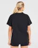 Classic Varsity Oversized T Shirt - Black sold by AYBL