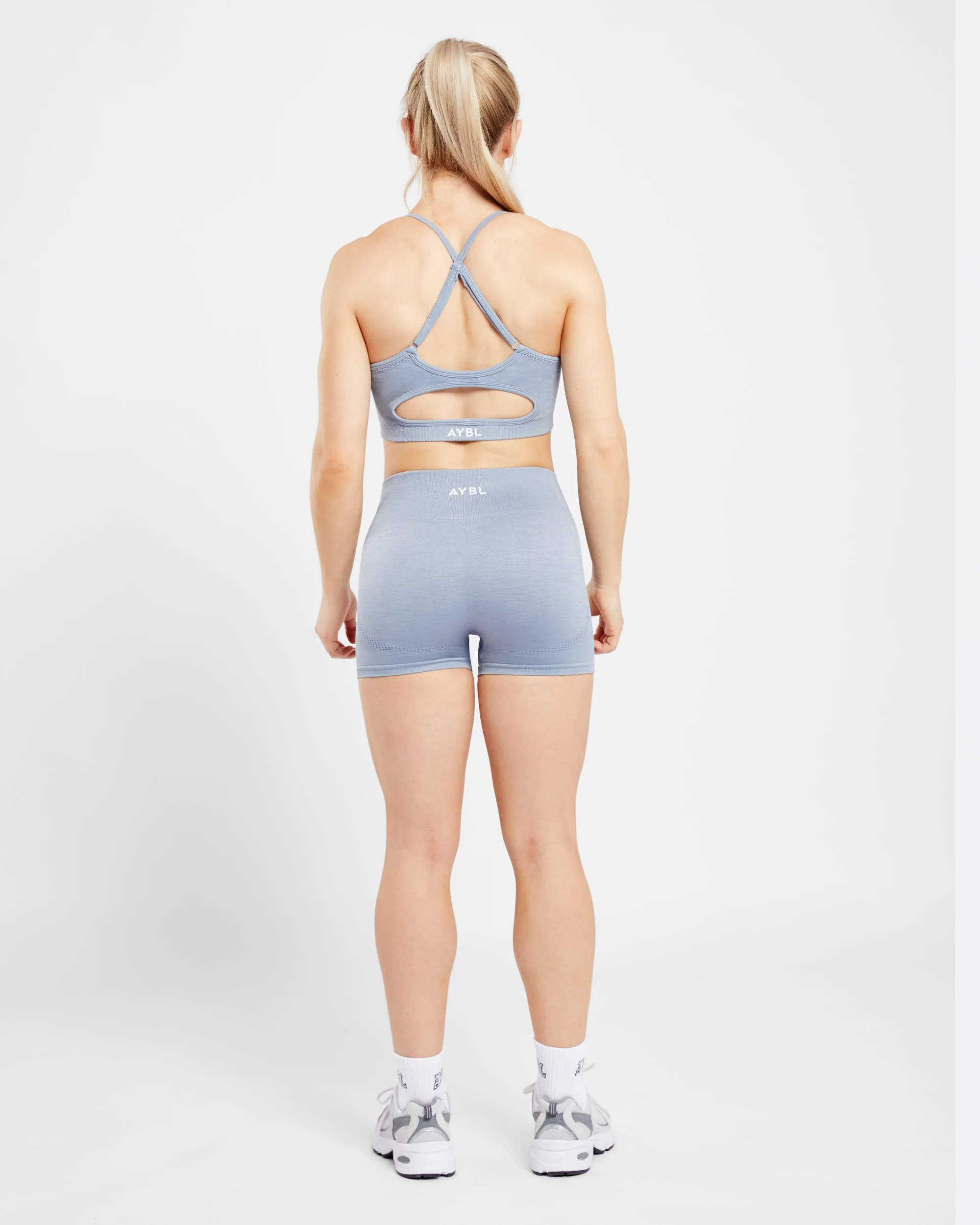 Revive Seamless Sports Bra - Mineral Blue Marl sold by AYBL product image thumbnail 4