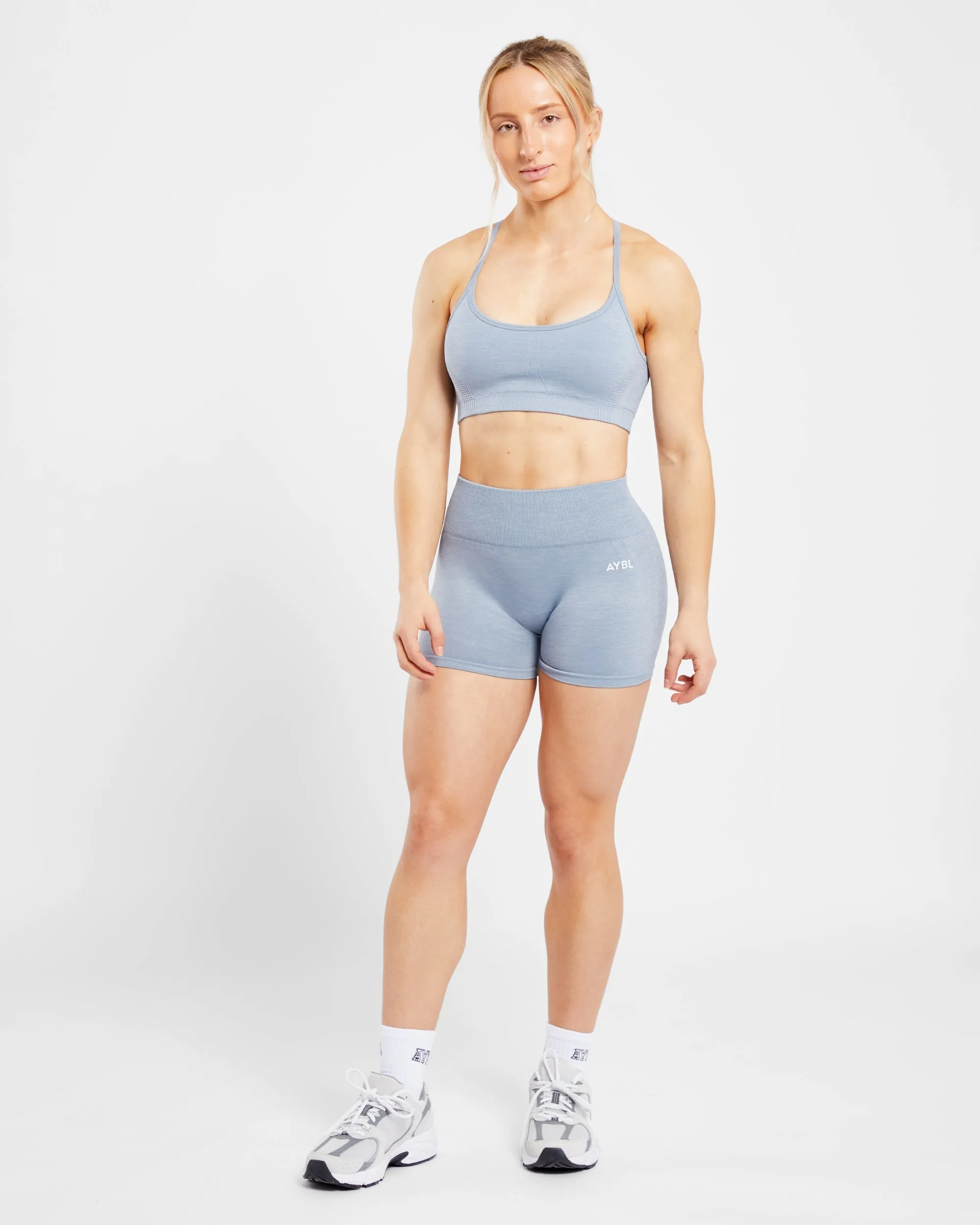 Revive Seamless Sports Bra - Mineral Blue Marl sold by AYBL product image thumbnail 3