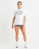 Varsity Oversized T Shirt - White/Purple sold by AYBL