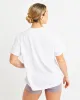 Varsity Oversized T Shirt - White/Purple sold by AYBL