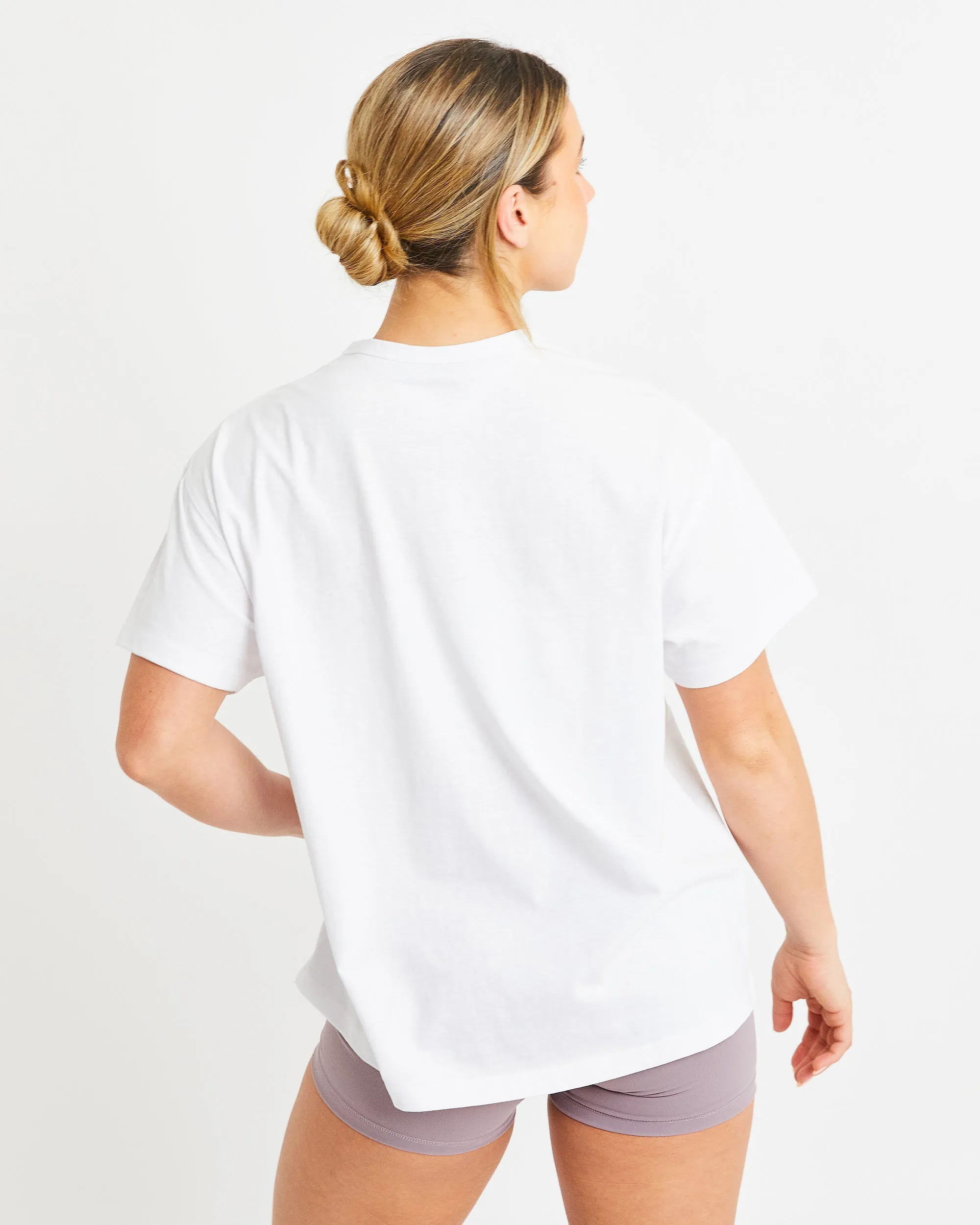 Varsity Oversized T Shirt - White/Purple sold by AYBL product image thumbnail 2