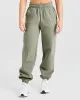 Varsity Graphic Oversized Joggers - Muted Olive sold by AYBL