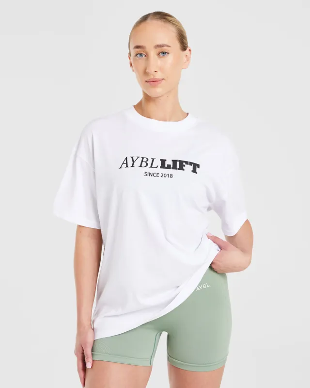 AYBL Lift Oversized T Shirt - White sold by AYBL
