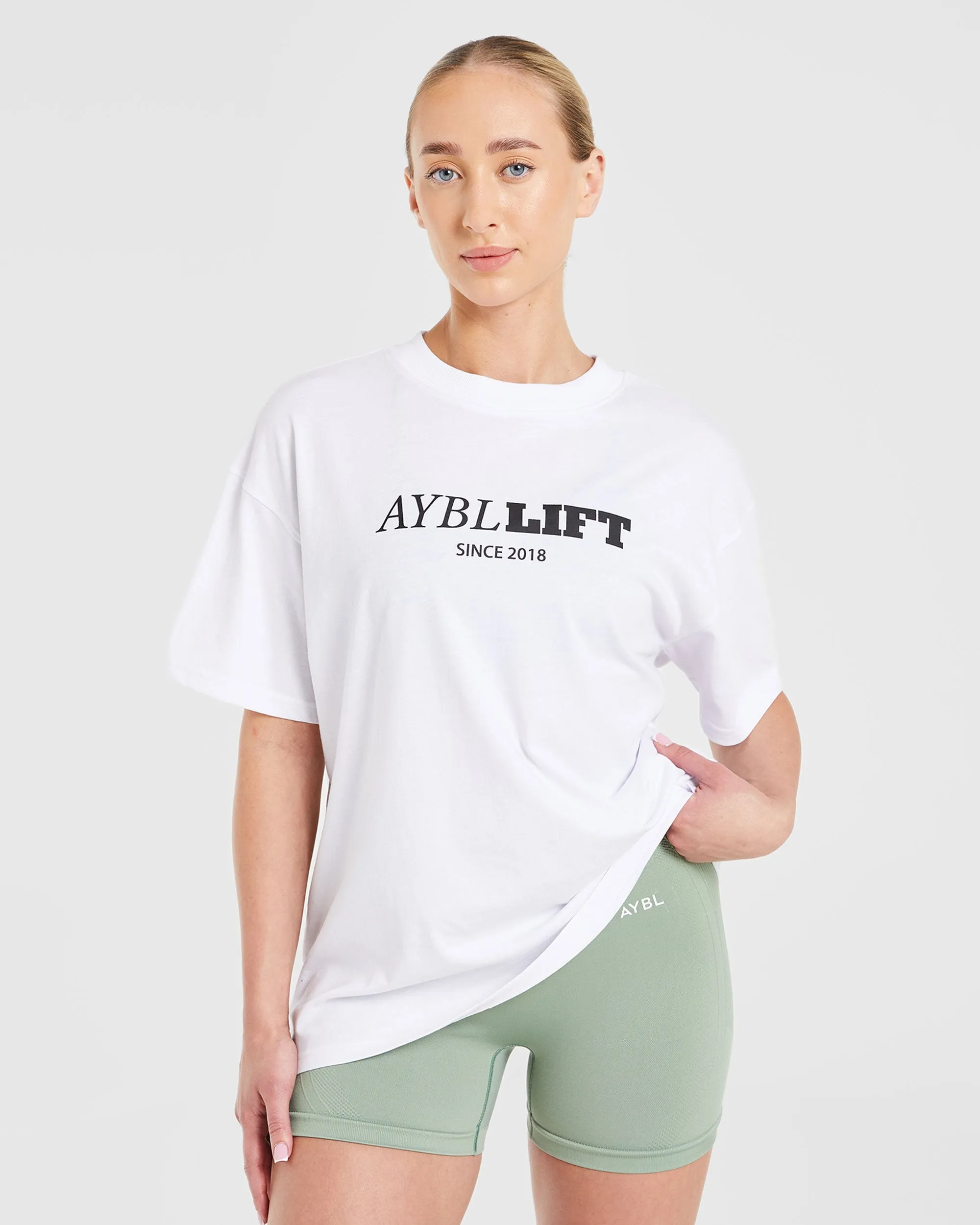 AYBL Lift Oversized T Shirt - White sold by AYBL