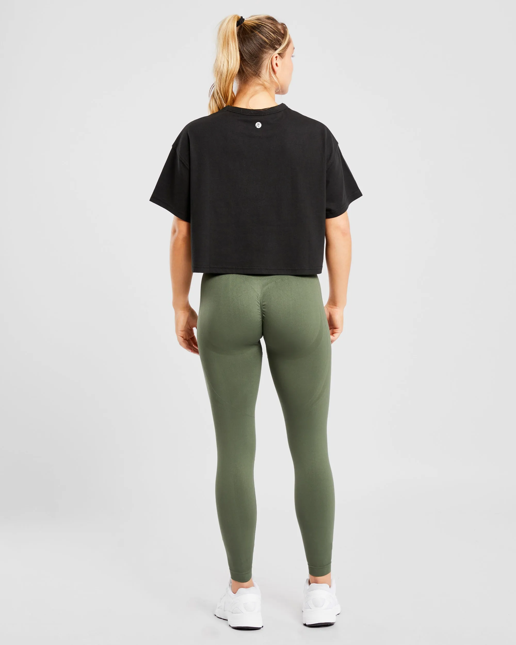 Essential Oversized Crop T Shirt - Black sold by AYBL product image thumbnail 4