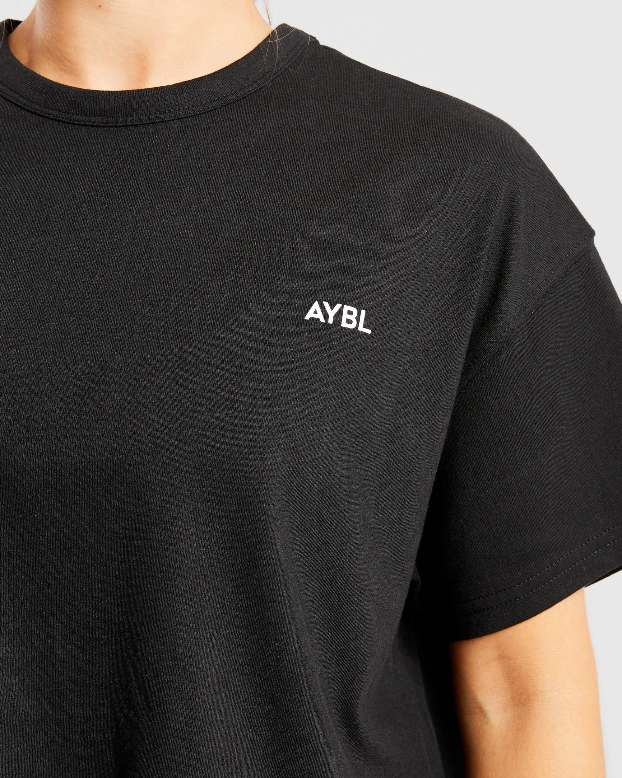 Essential Oversized Crop T Shirt - Black sold by AYBL product image thumbnail 5
