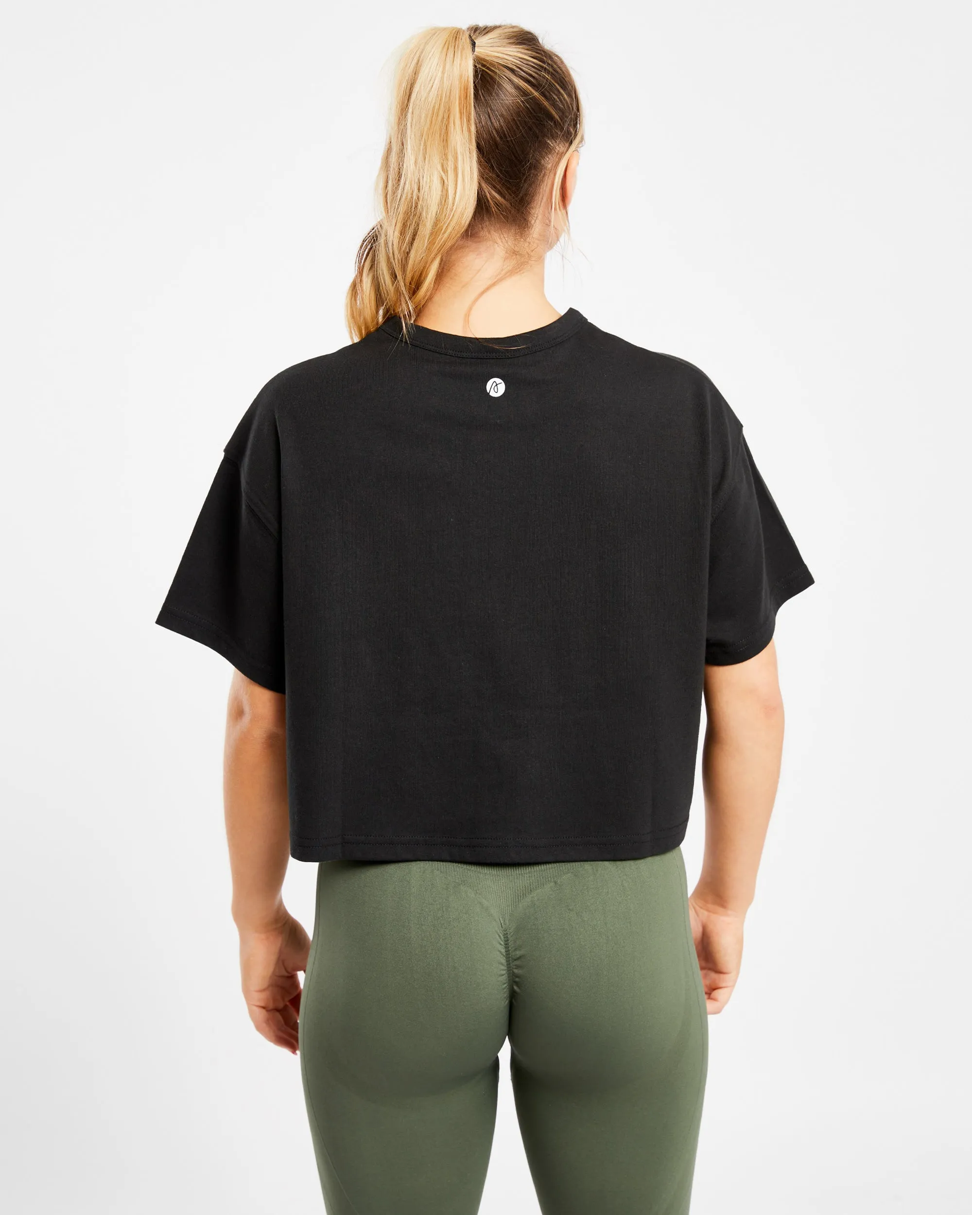 Essential Oversized Crop T Shirt - Black sold by AYBL product image thumbnail 2