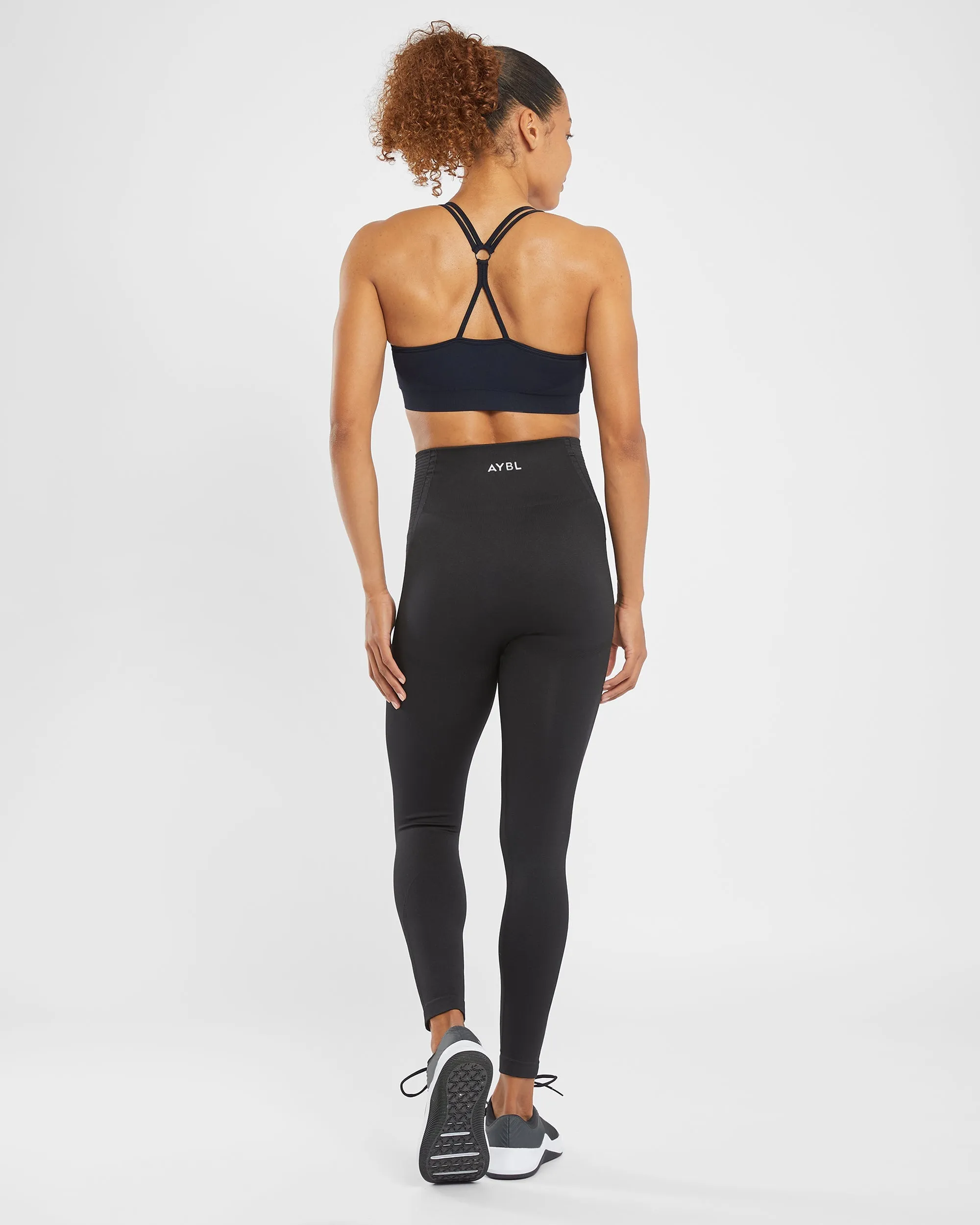 Essential Seamless Ruched Sports Bra - Navy sold by AYBL product image thumbnail 4