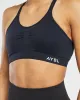 Essential Seamless Ruched Sports Bra - Navy sold by AYBL