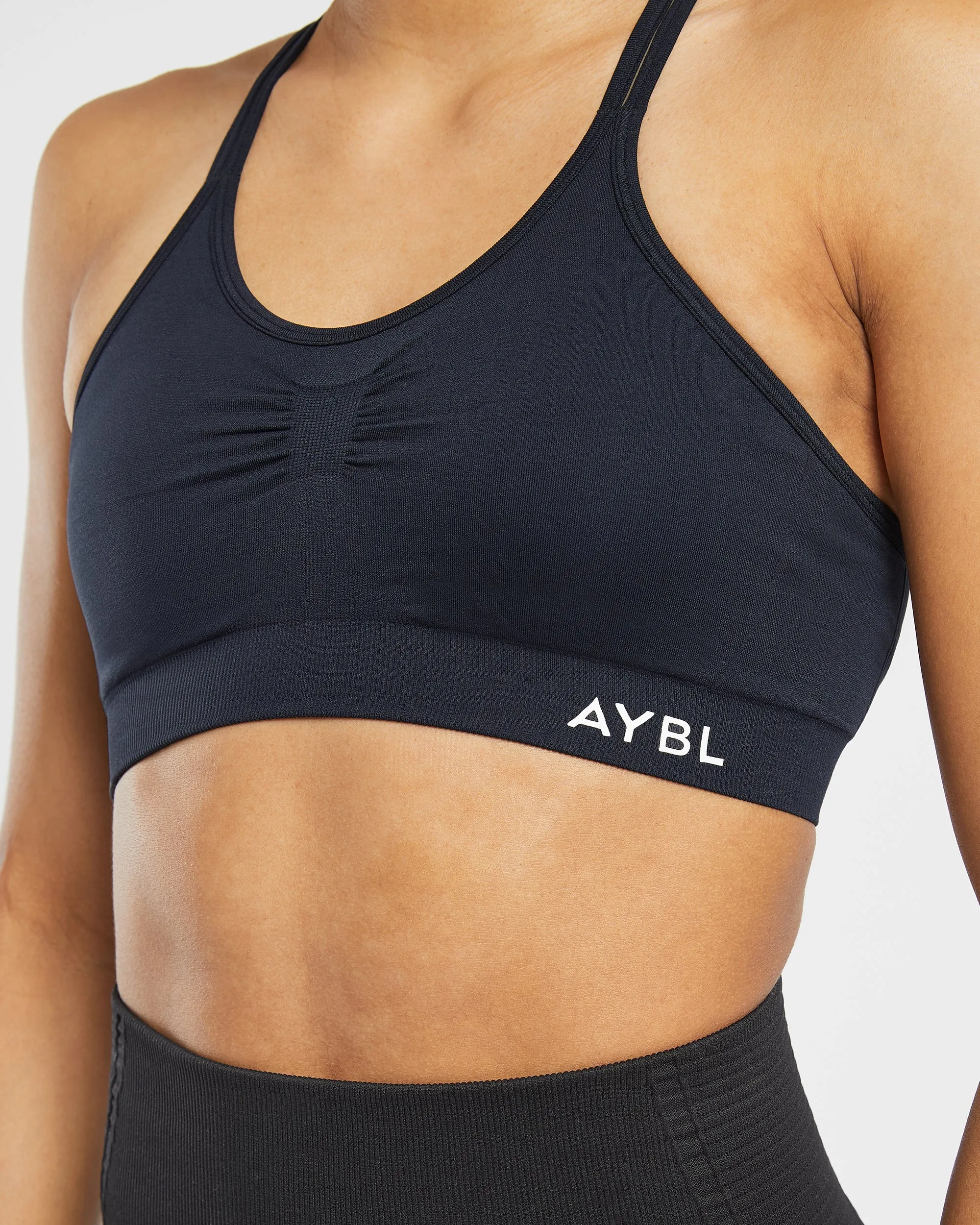 Essential Seamless Ruched Sports Bra - Navy sold by AYBL product image thumbnail 5