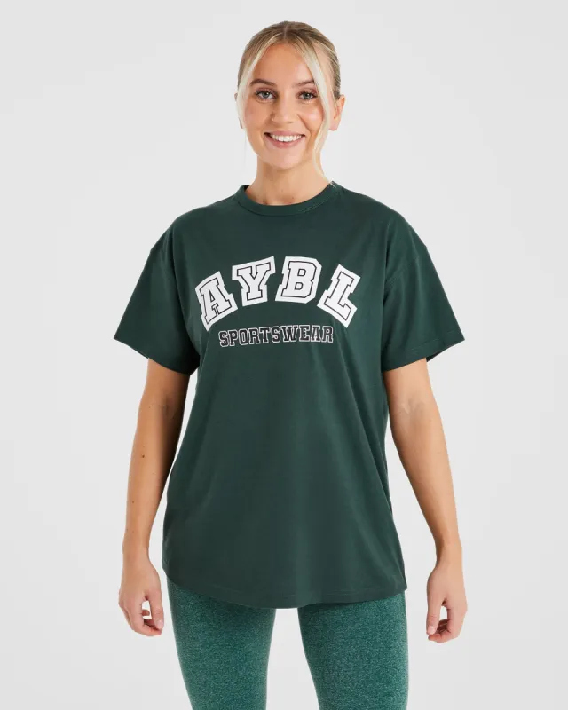 AYBL Sports Oversized T Shirt - Forest Green sold by AYBL