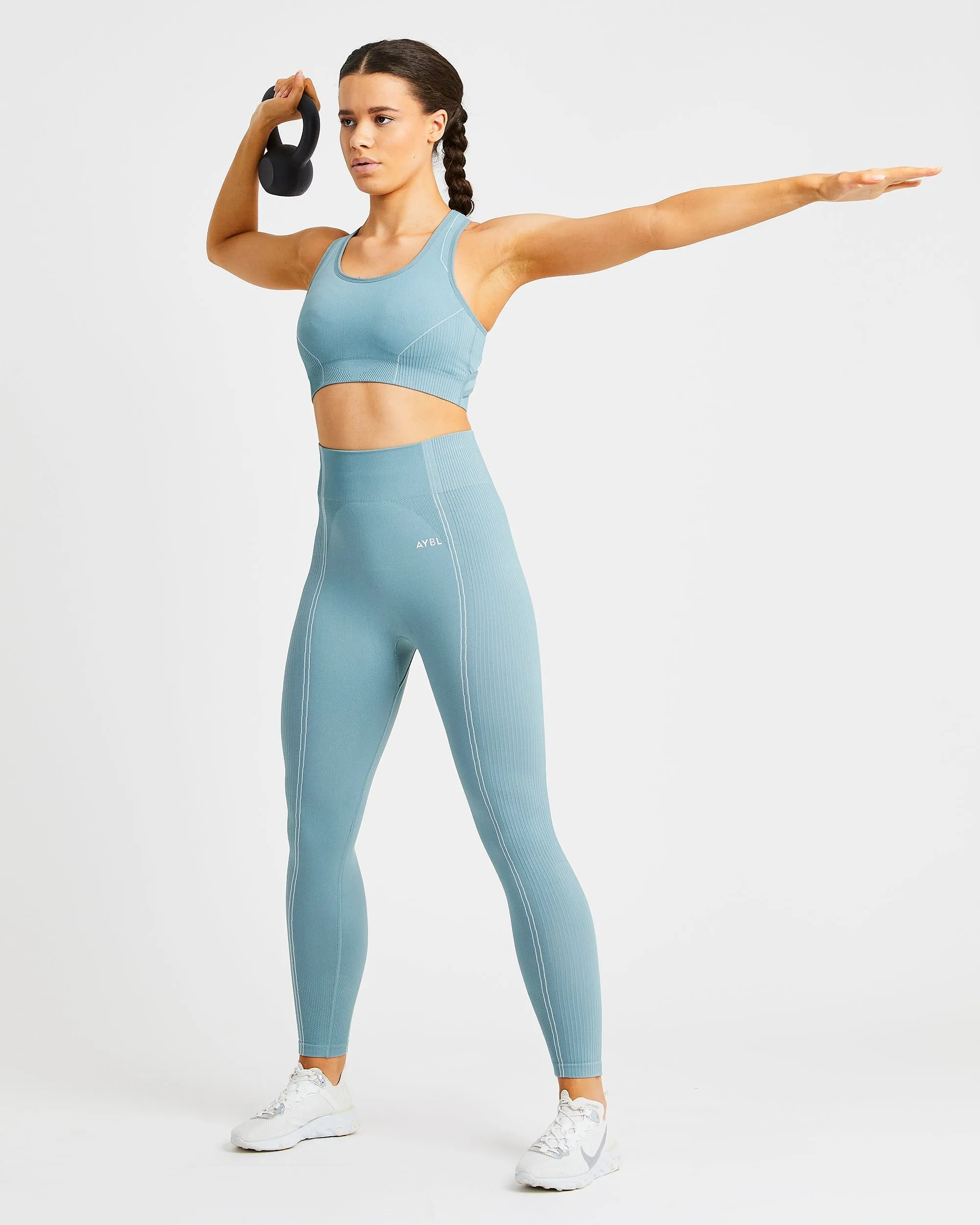 Reflex Seamless Leggings - Teal sold by AYBL product image thumbnail 5