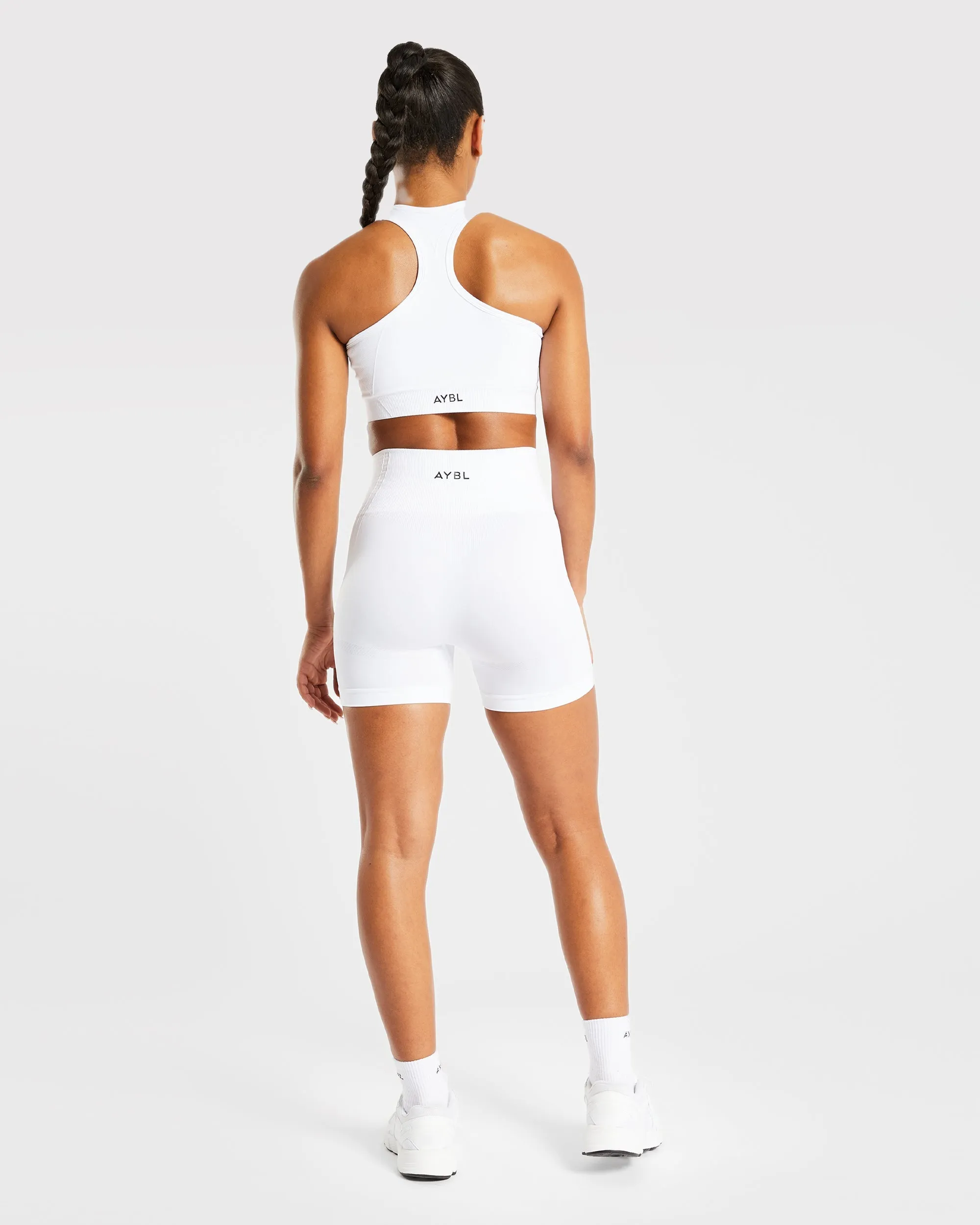 Balance V2 Seamless Sports Bra - White sold by AYBL product image thumbnail 4