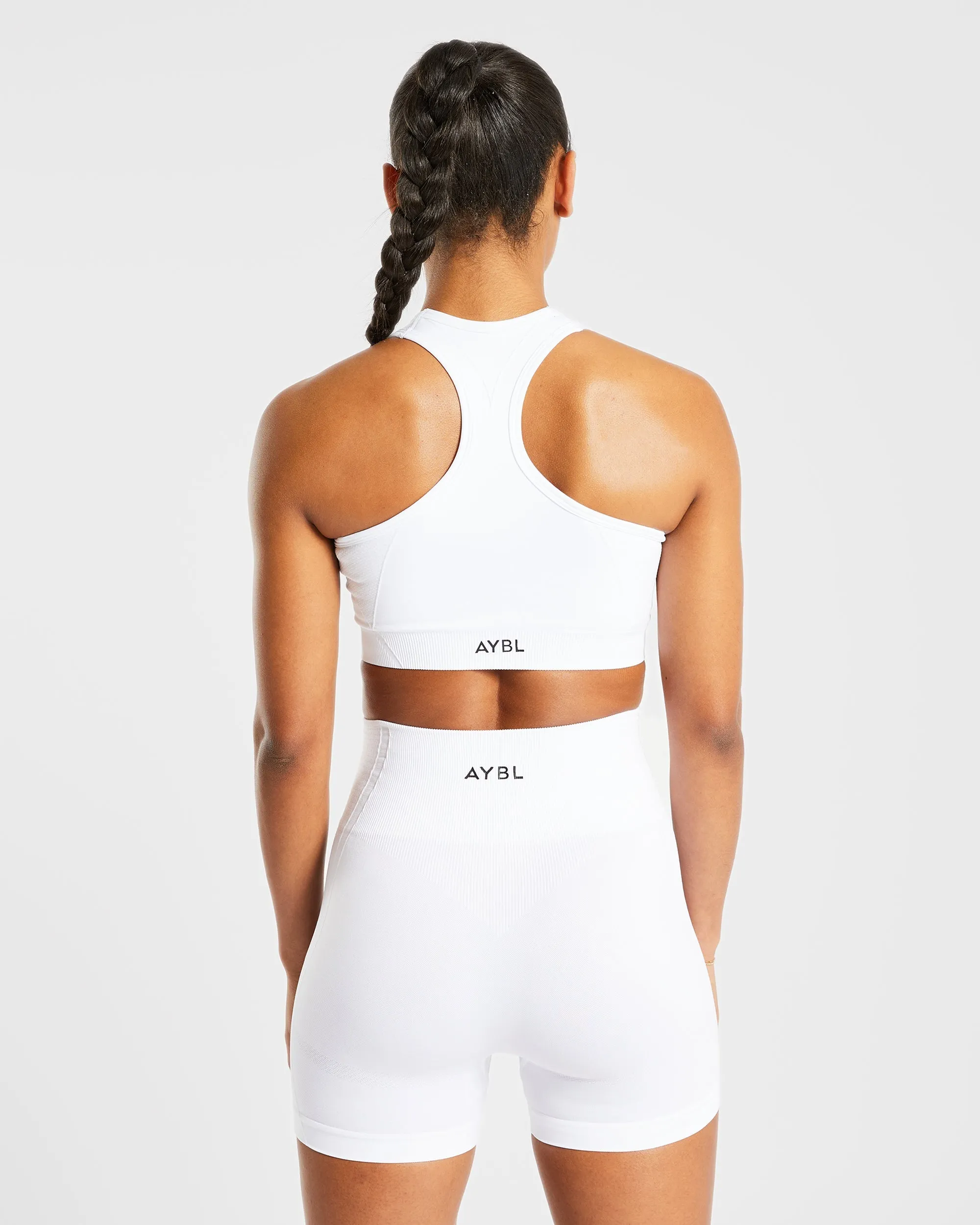 Balance V2 Seamless Sports Bra - White sold by AYBL product image thumbnail 2