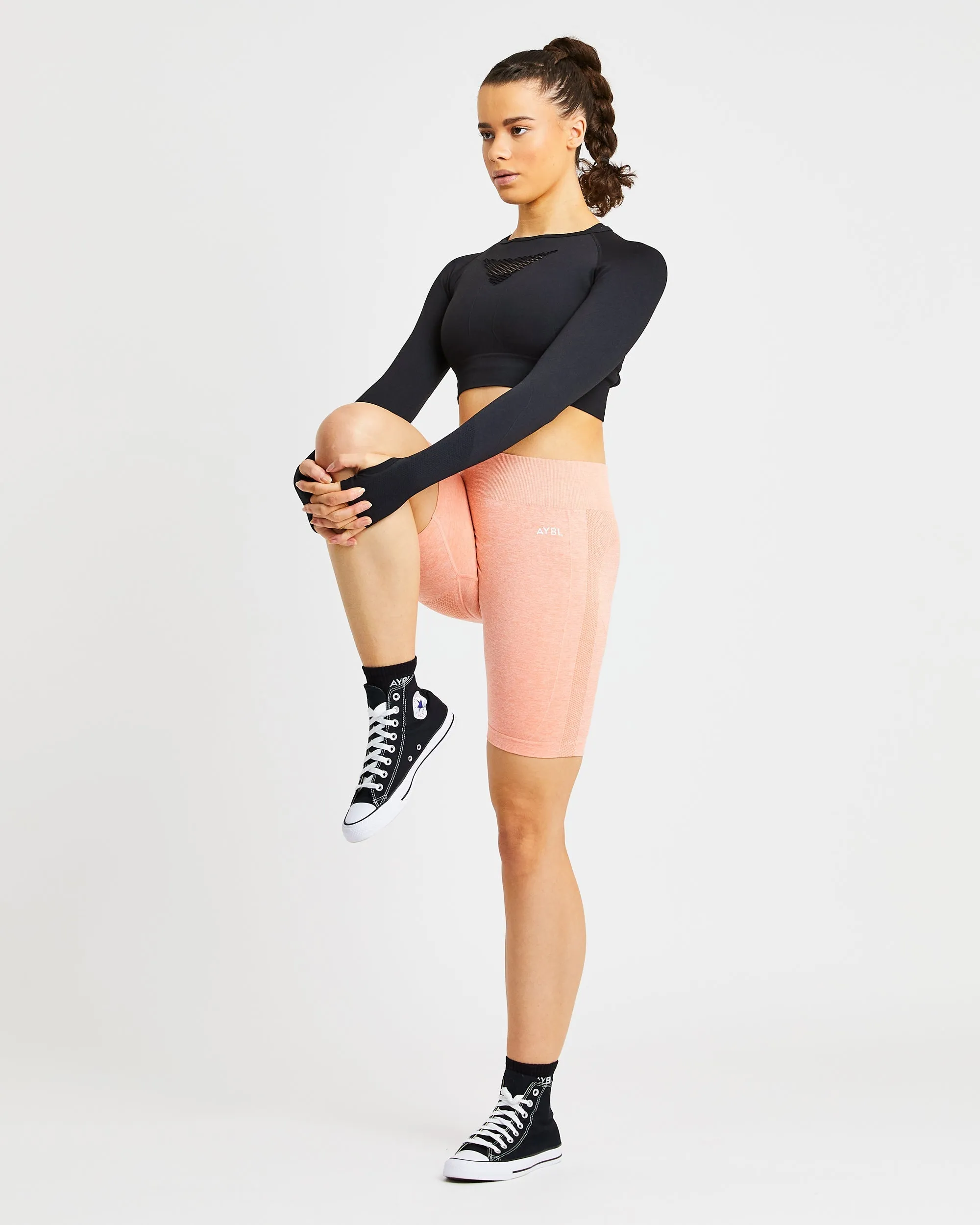 Motion Seamless Cycling Shorts - Peach Marl sold by AYBL product image thumbnail 5