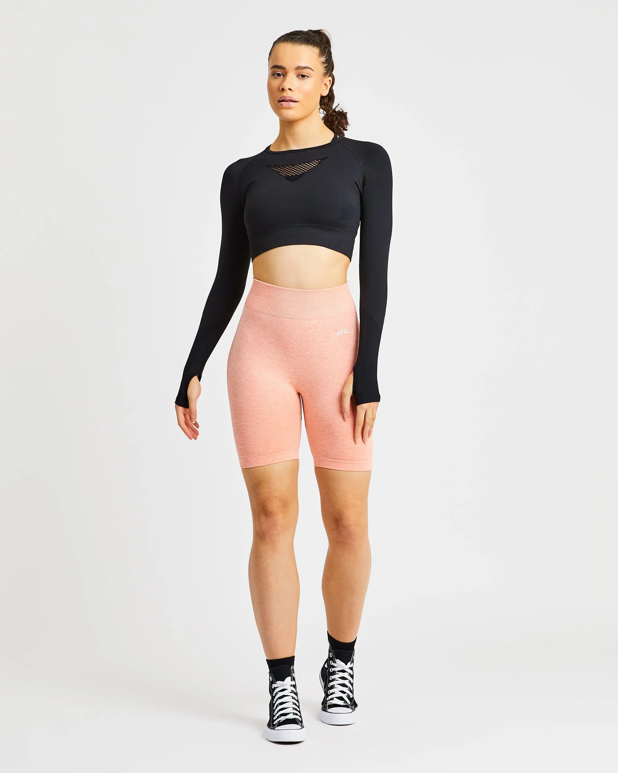 Motion Seamless Cycling Shorts - Peach Marl sold by AYBL product image thumbnail 3