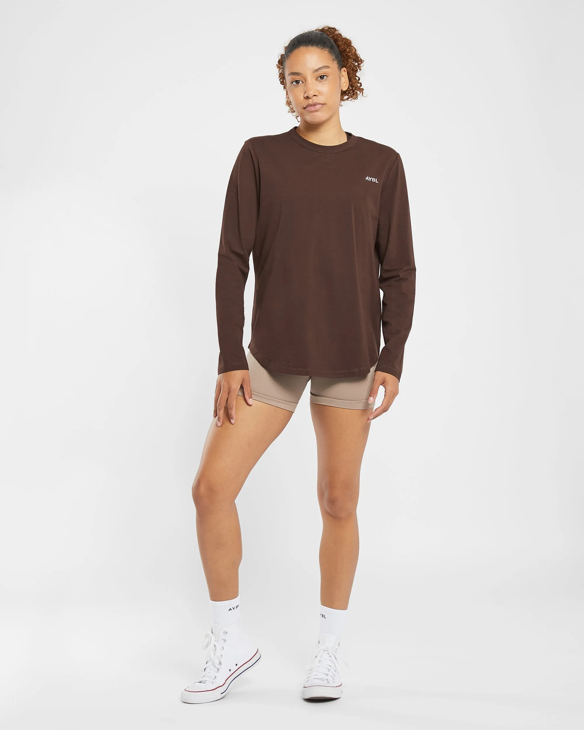 Everyday Relaxed Long Sleeve T Shirt - Brown sold by AYBL product image thumbnail 3