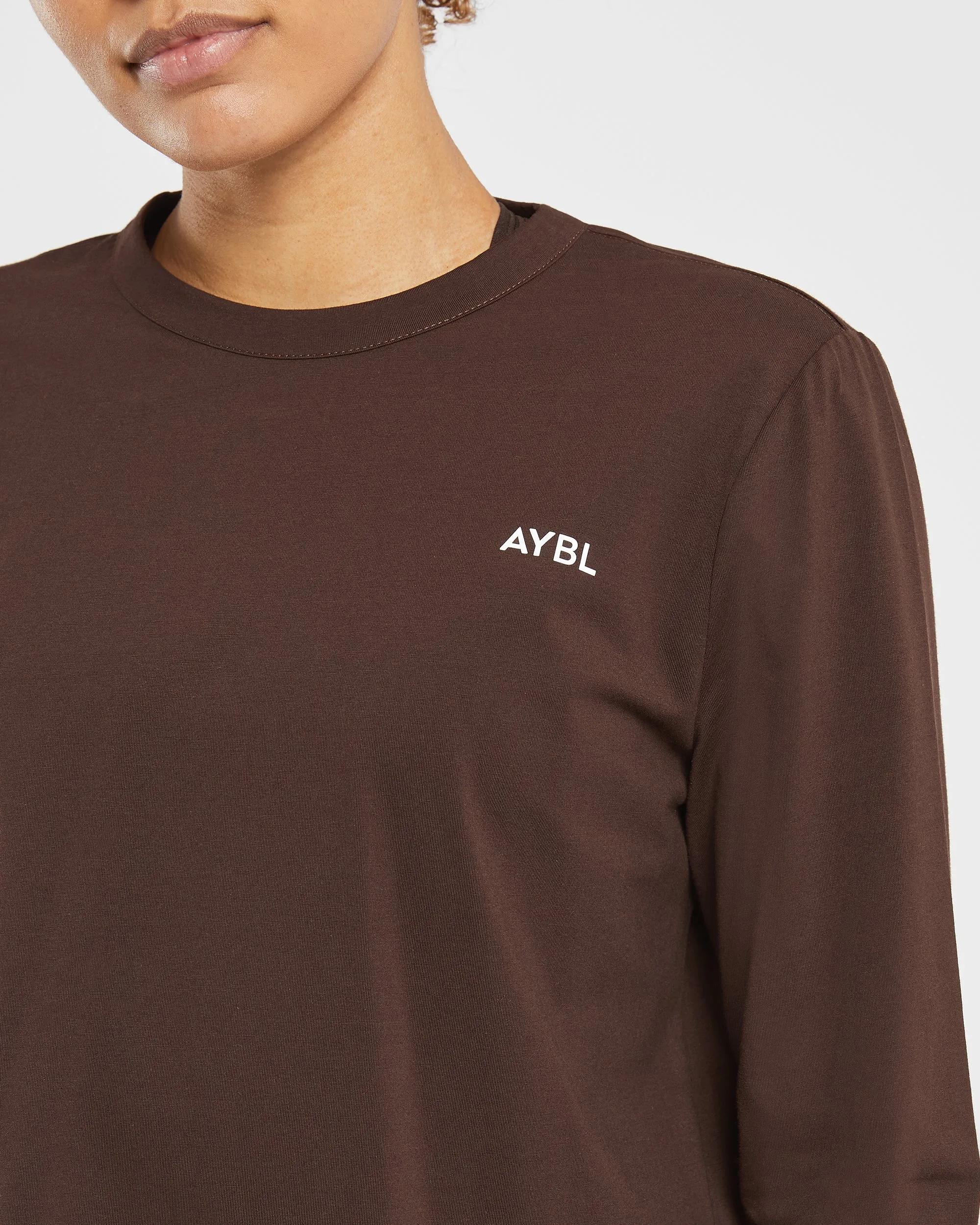 Everyday Relaxed Long Sleeve T Shirt - Brown sold by AYBL product image thumbnail 5