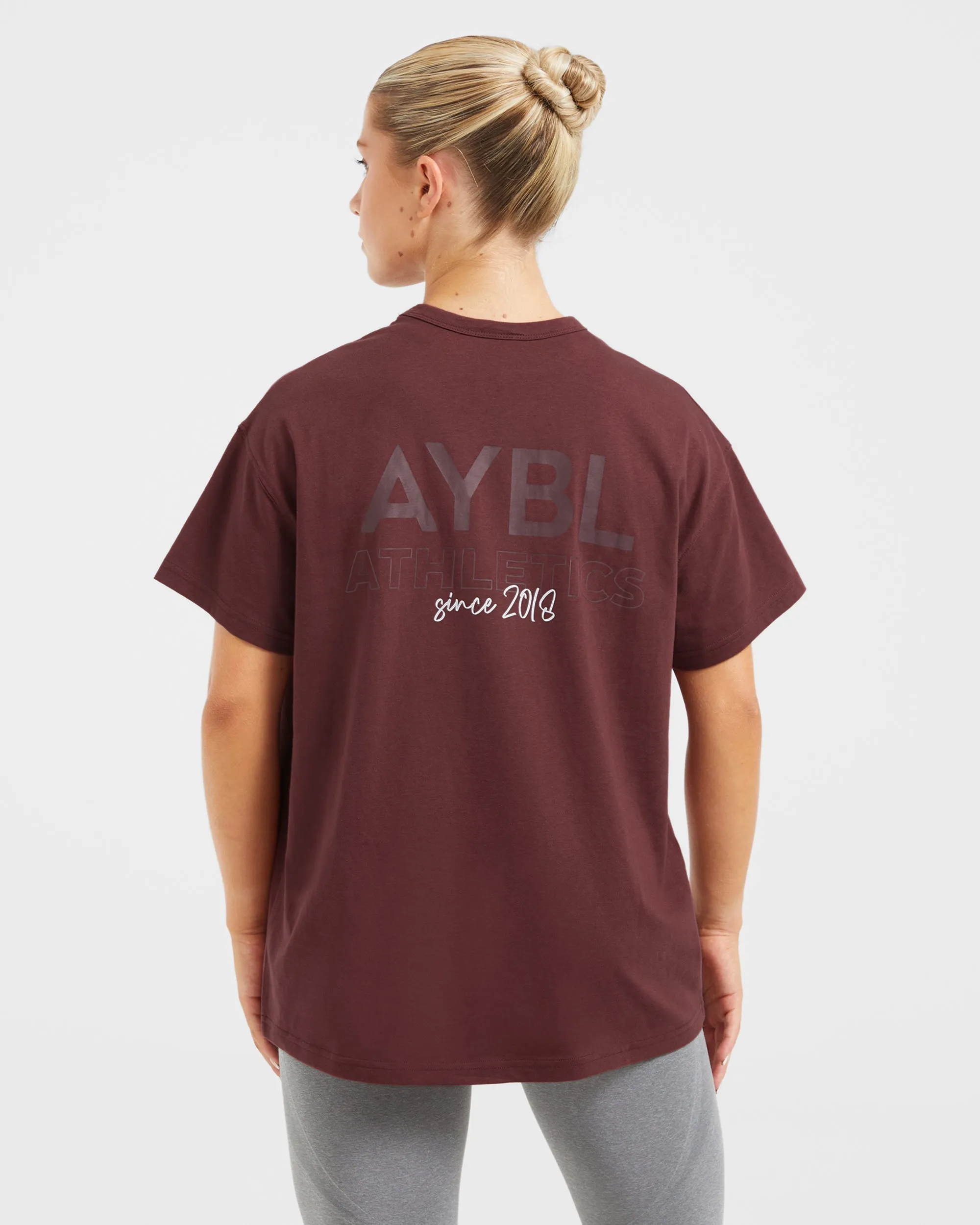AYBL Athletics Oversized T Shirt - Burgundy sold by AYBL