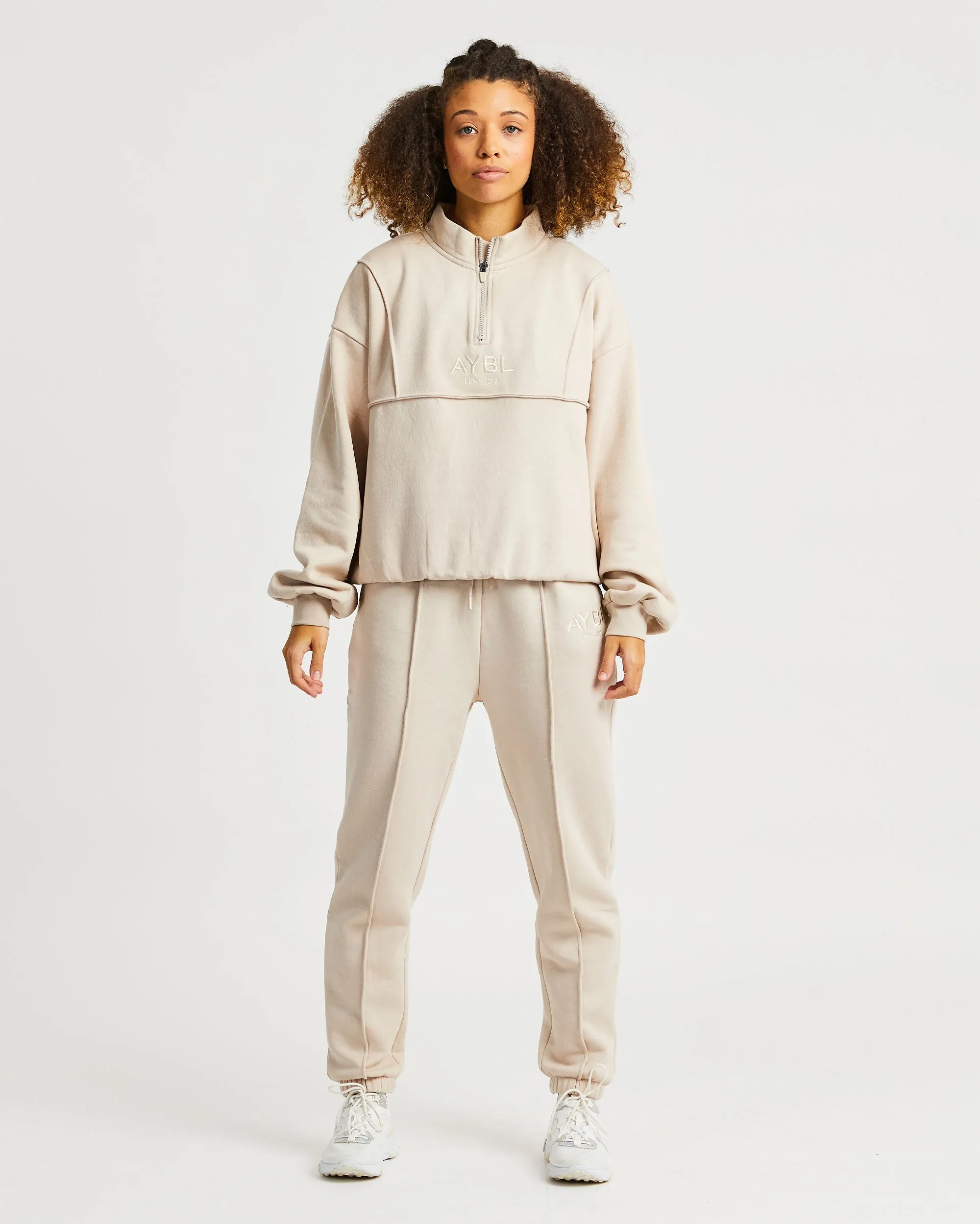 Luxe 1/2 Zip Pullover - Sand sold by AYBL product image thumbnail 3