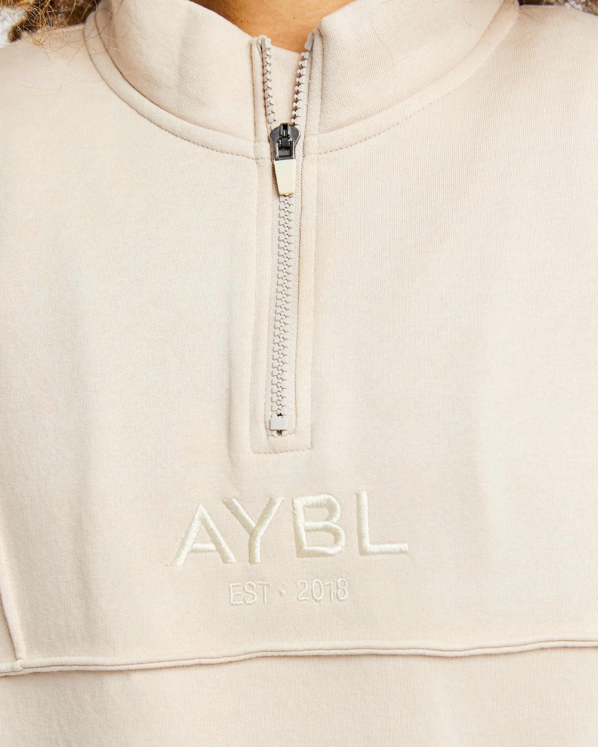 Luxe 1/2 Zip Pullover - Sand sold by AYBL product image thumbnail 5