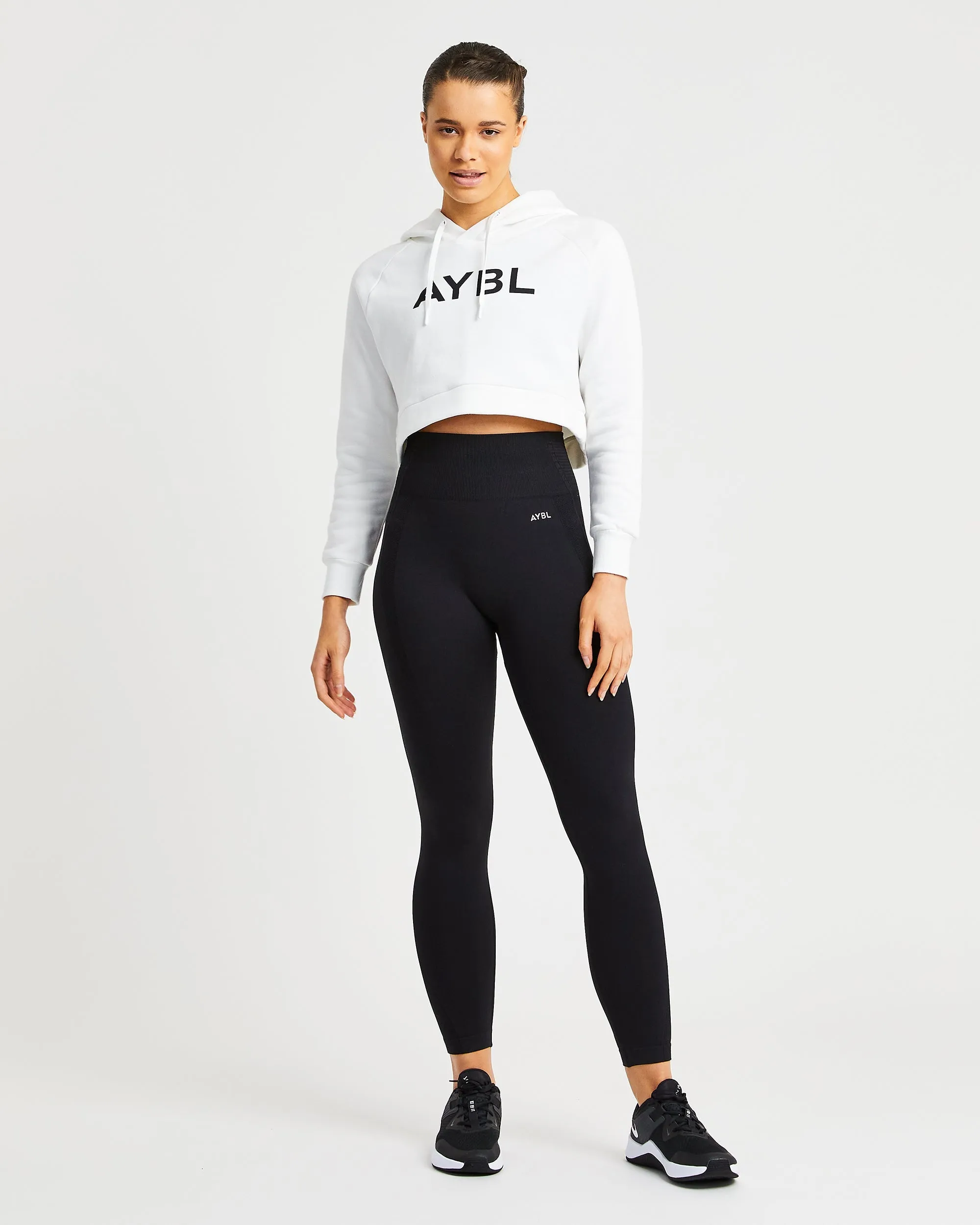 Staple Crop Hoodie - White sold by AYBL product image thumbnail 3