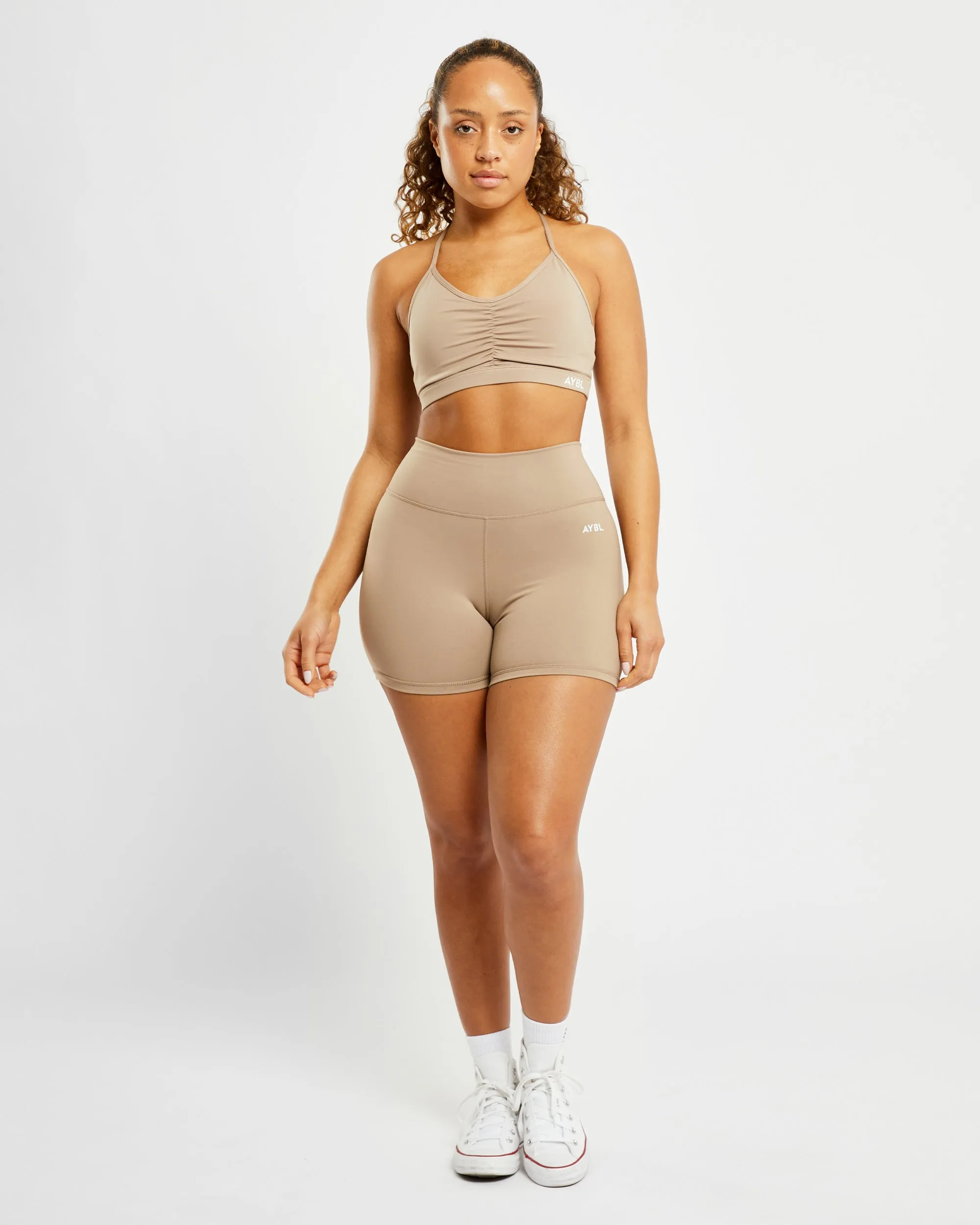 Essential Ruched Sports Bra - Mocha sold by AYBL product image thumbnail 3