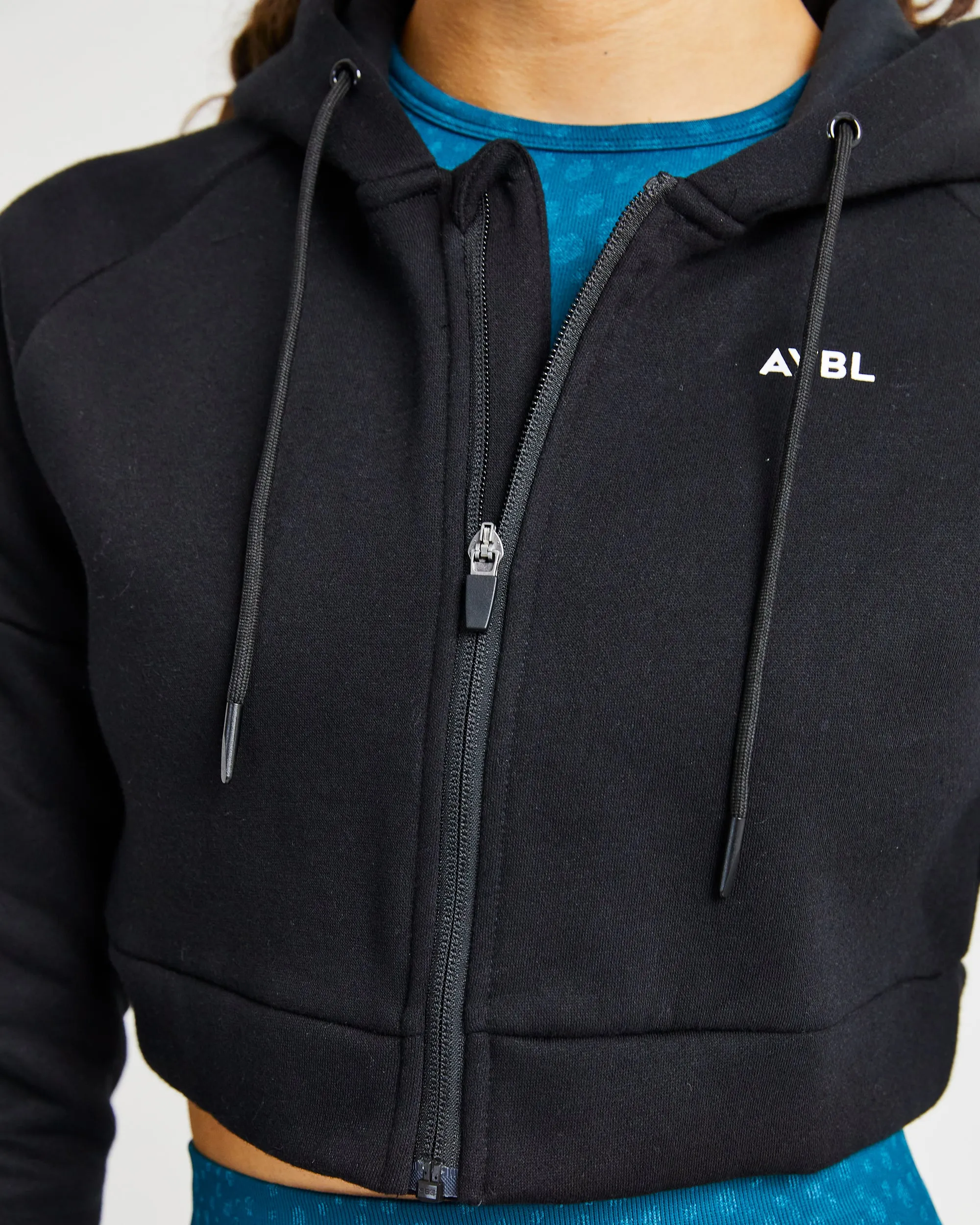 Beyond Crop Zip Hoodie - Black sold by AYBL product image thumbnail 5