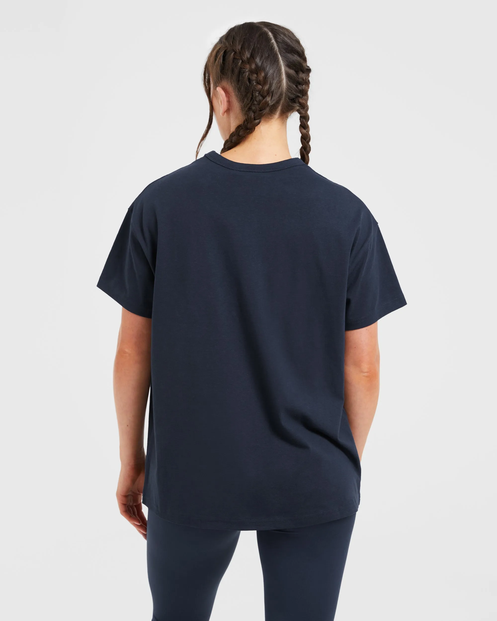 Varsity Oversized T Shirt - Navy sold by AYBL product image thumbnail 2