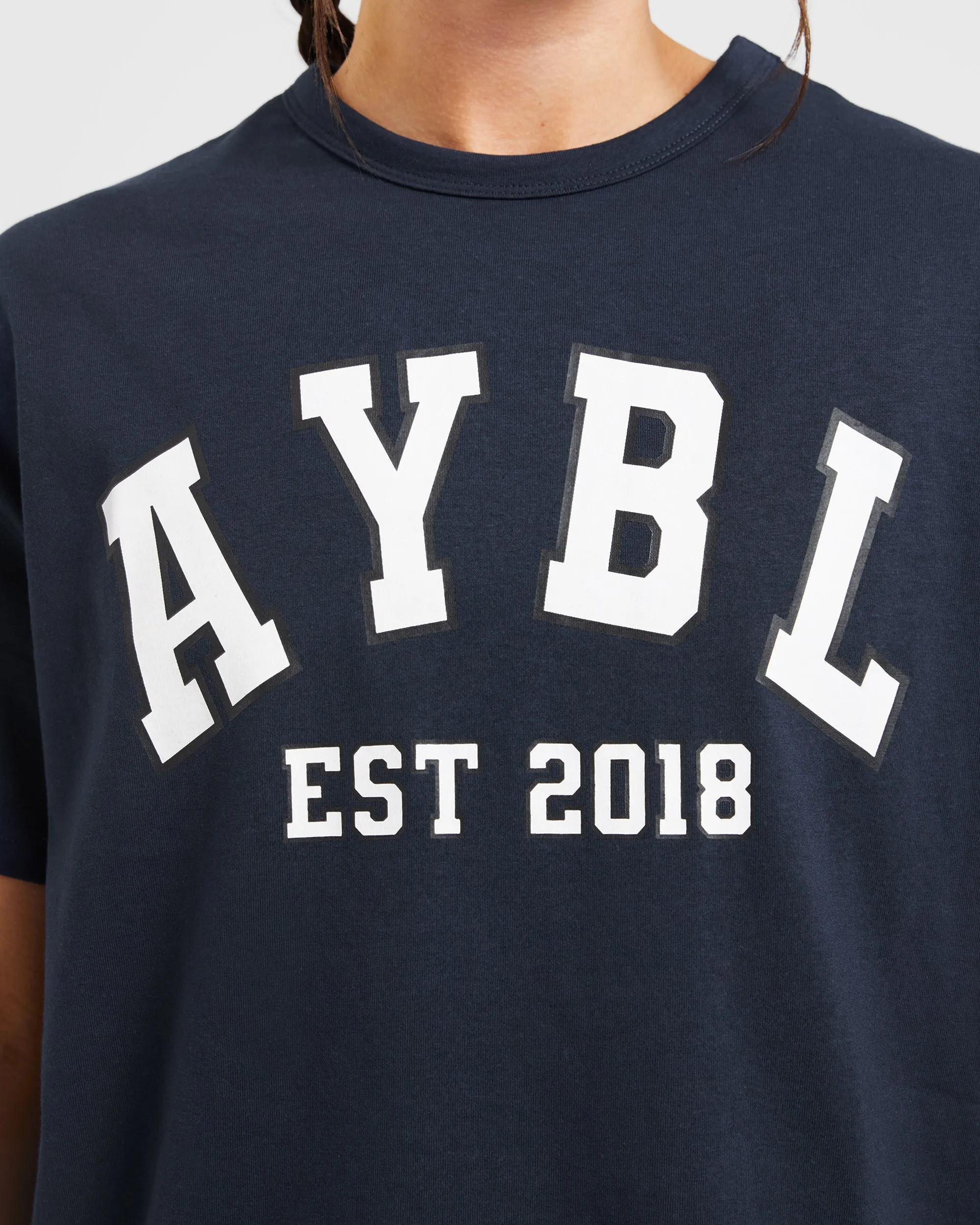 Varsity Oversized T Shirt - Navy sold by AYBL product image thumbnail 5