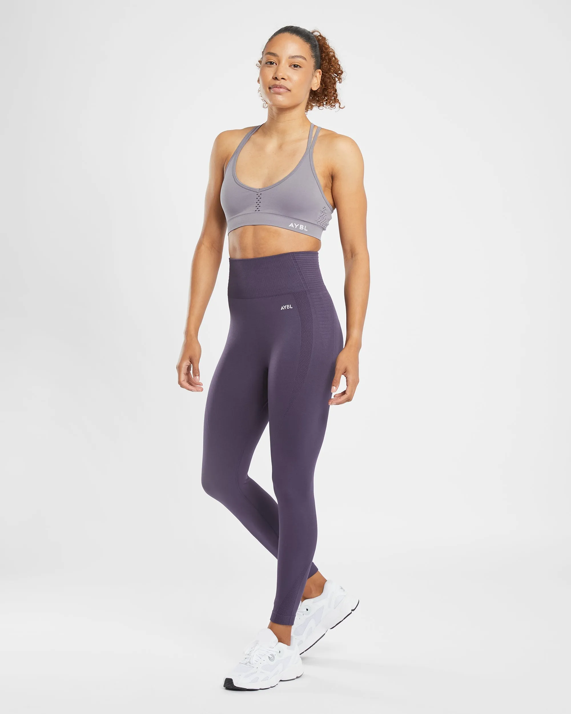 Essential Seamless Strappy Sports Bra - Muted Lavender sold by AYBL product image thumbnail 3