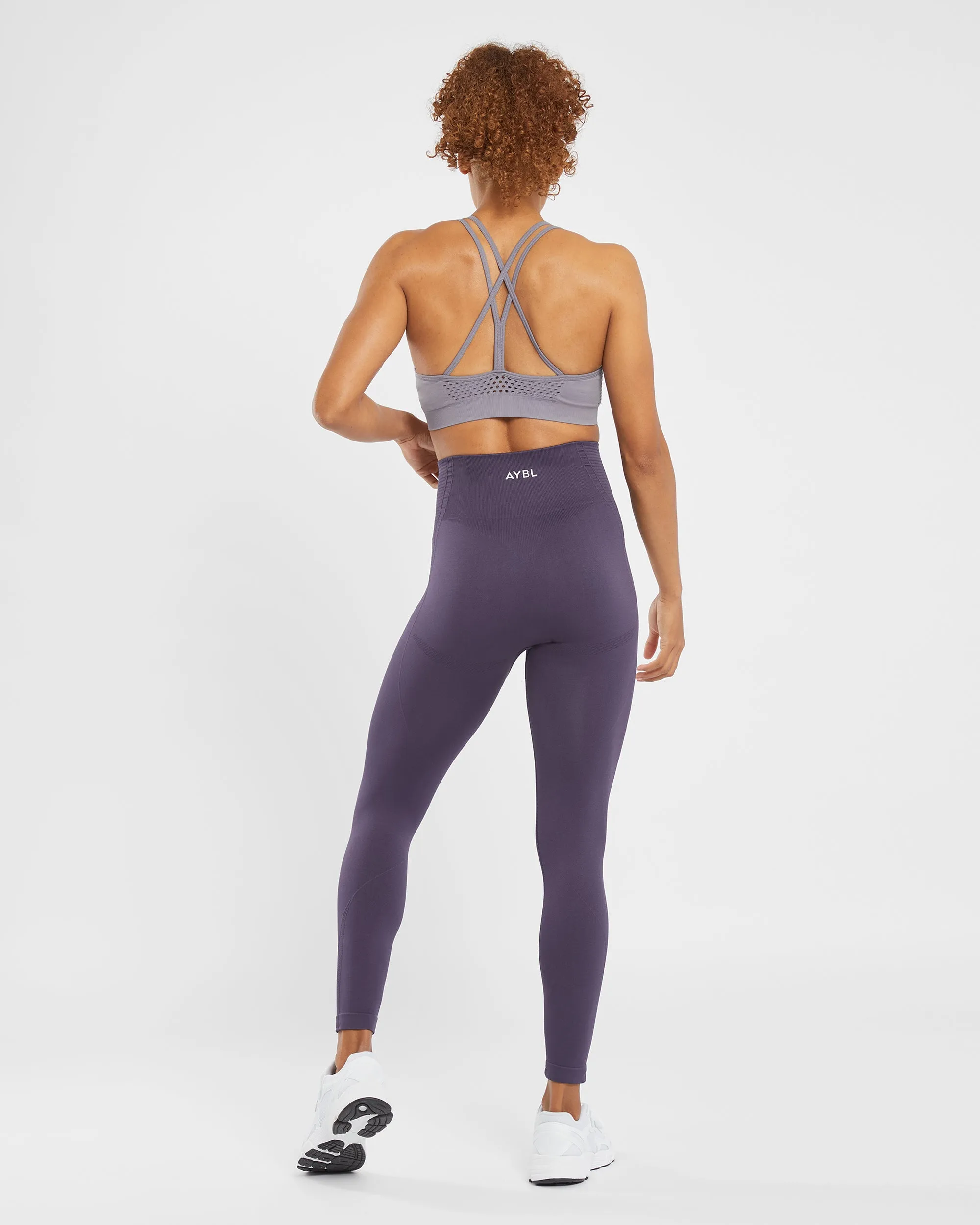 Essential Seamless Strappy Sports Bra - Muted Lavender sold by AYBL product image thumbnail 4