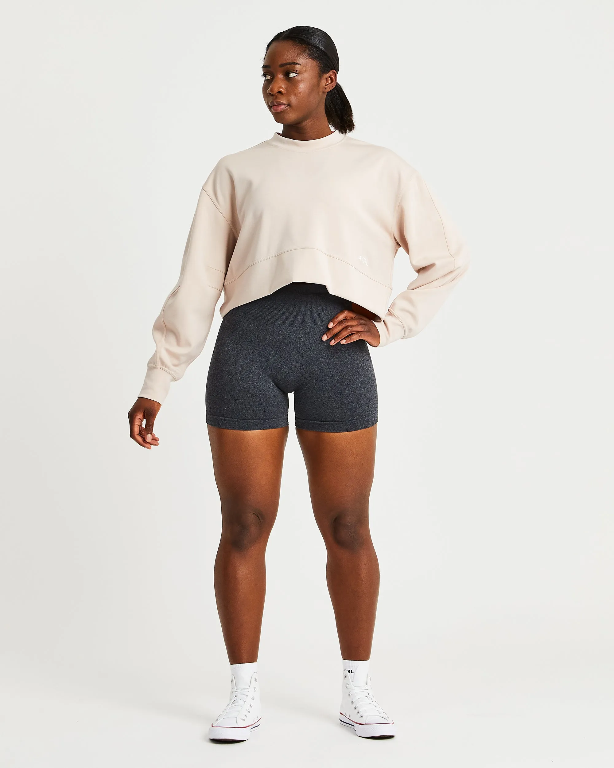 Oversized Crop Jumper - Cream sold by AYBL product image thumbnail 3