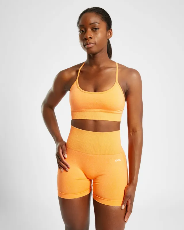 Empower Seamless Sports Bra - Orange Marl sold by AYBL