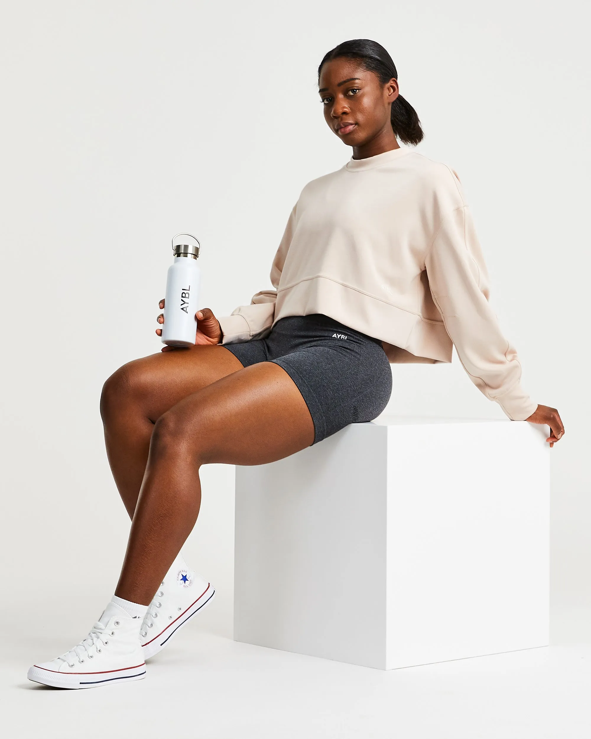 Oversized Crop Jumper - Cream sold by AYBL product image thumbnail 5