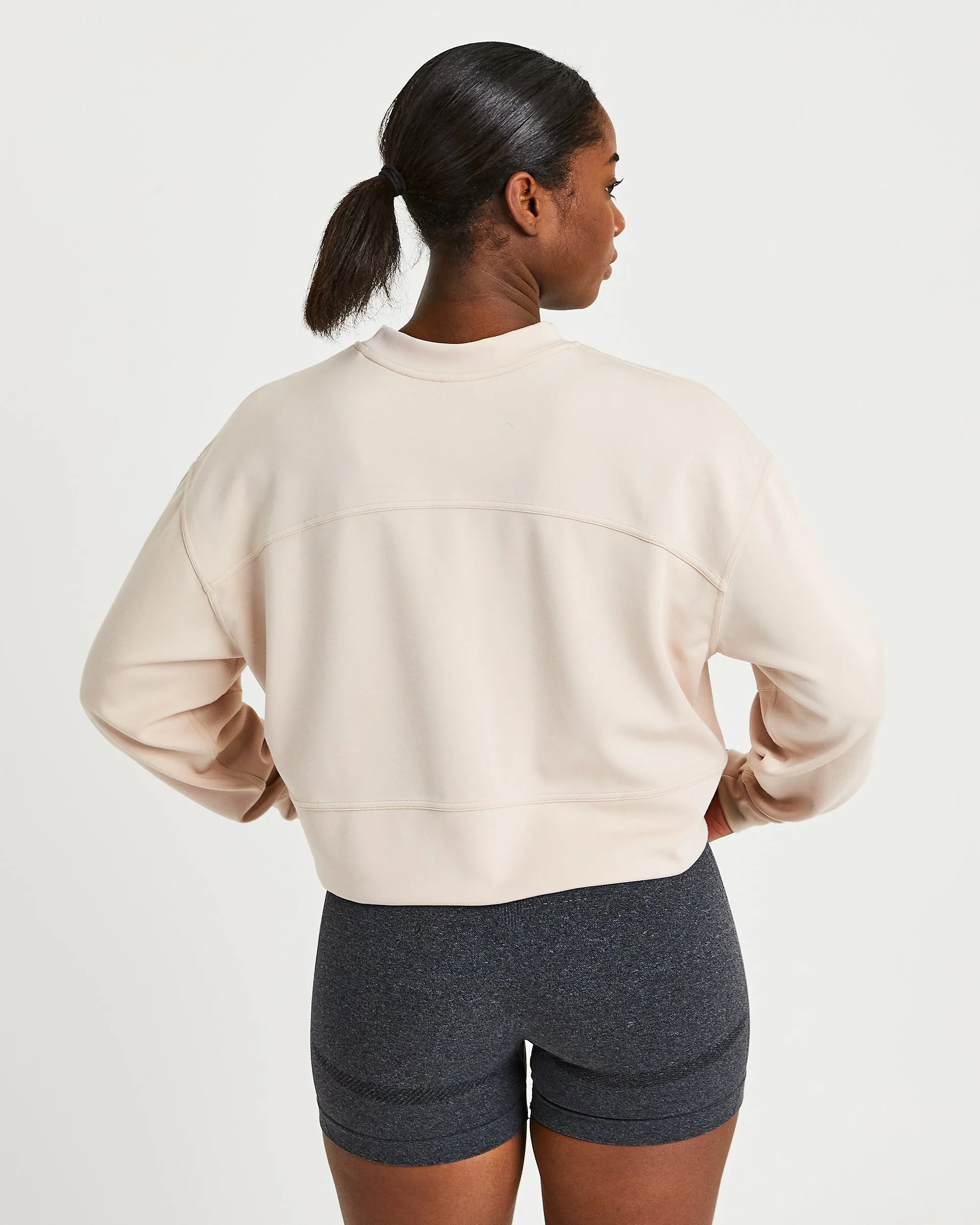 Oversized Crop Jumper - Cream sold by AYBL product image thumbnail 2